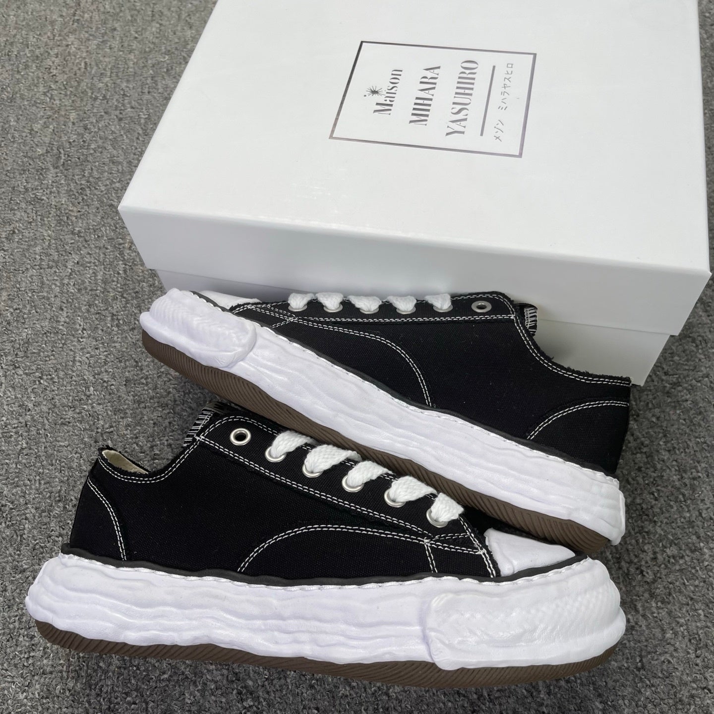 Maison Mihara Yasuhiro Peterson 23 OG Sole Canvas Low 'Black White'