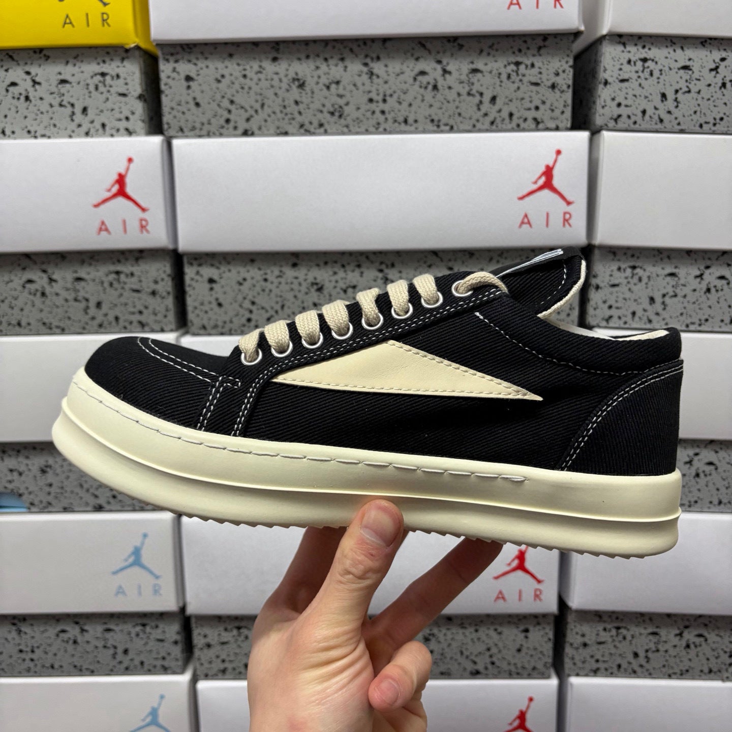 Rick Owens Wmns Porterville DRKSHDW Vintage Low 'Black Milk'