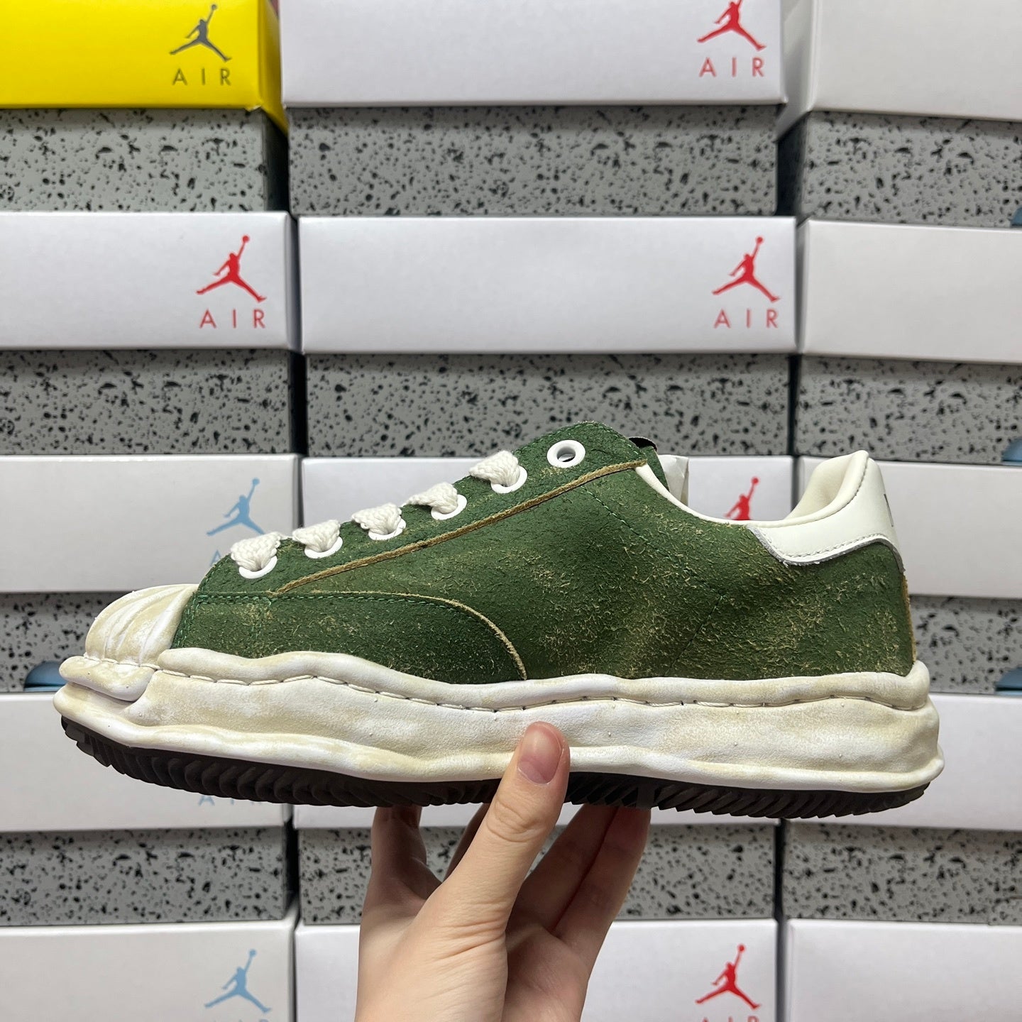 Maison Mihara Yasuhiro Blakey OG Sole Vintage Suede Low 'Green'