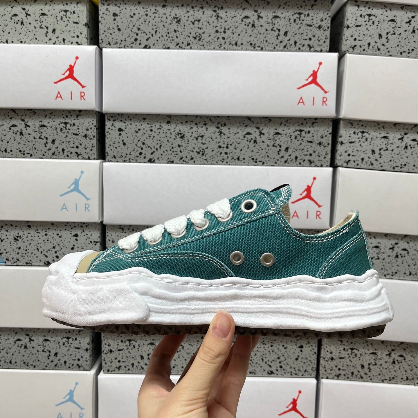 Maison Mihara Yasuhiro Hank OG Sole Canvas Low 'Blue'