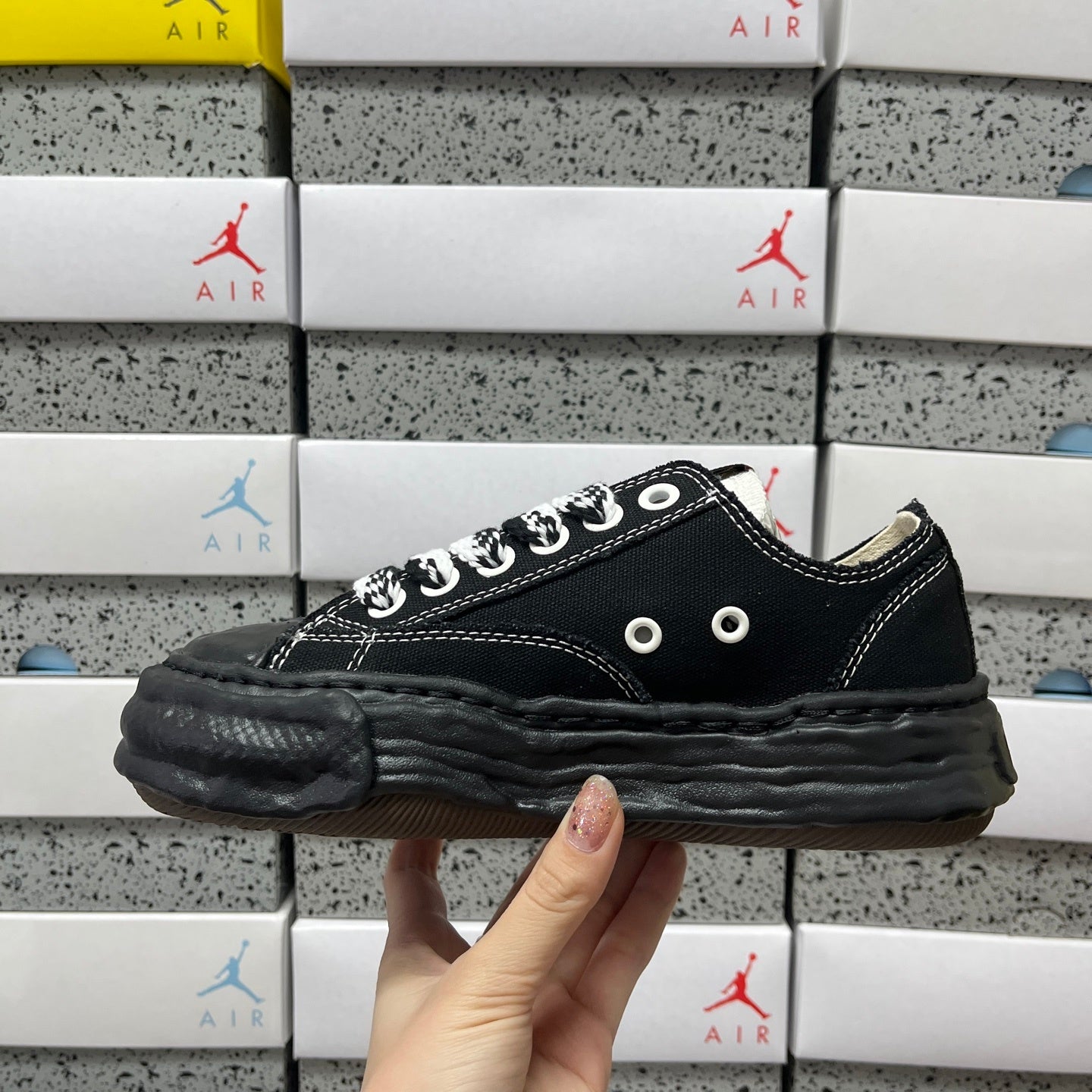 Maison Mihara Yasuhiro Hank OG Sole Silicon Coating Canvas Low 'Black'