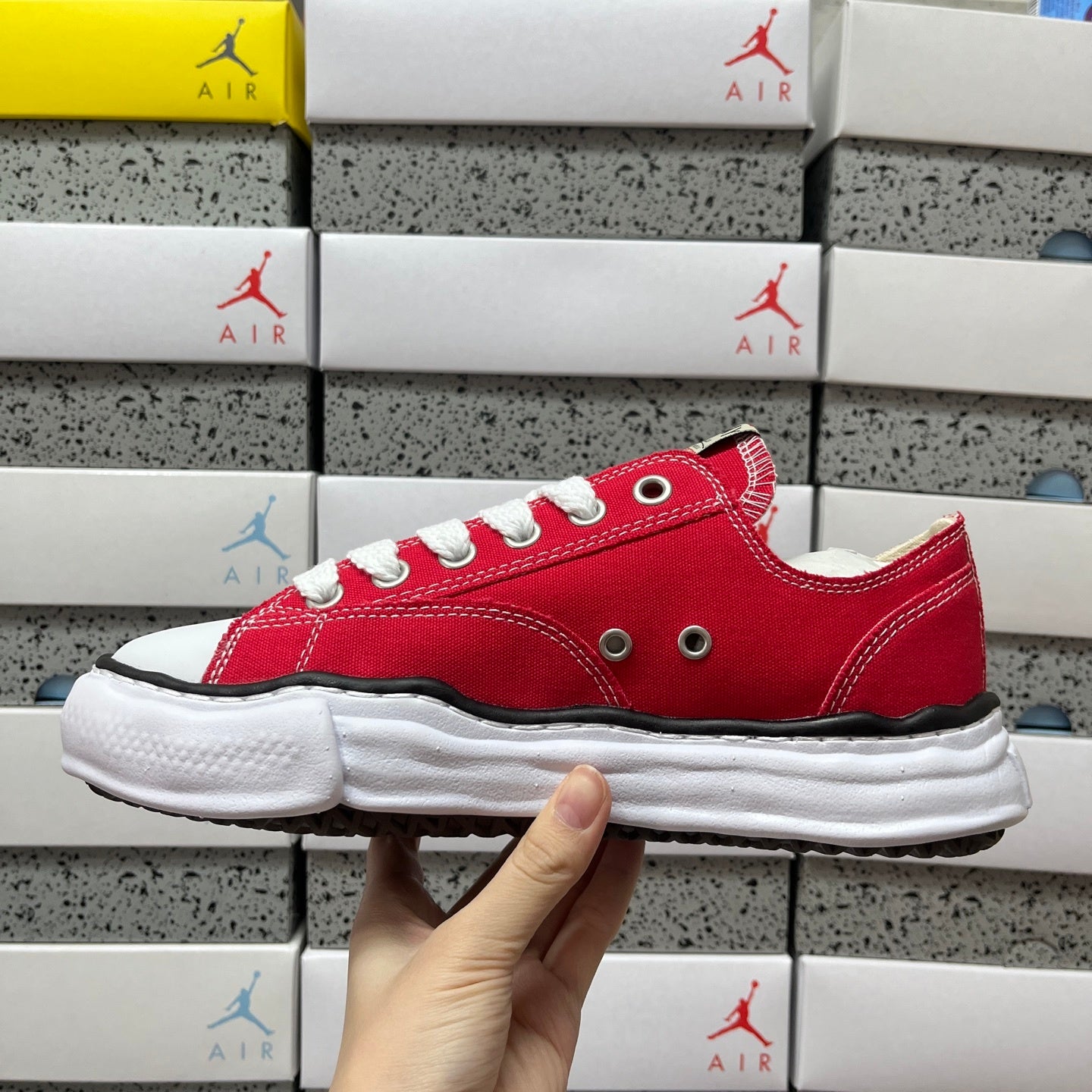 Maison Mihara Yasuhiro Peterson 23 OG Sole Canvas Low 'Red'