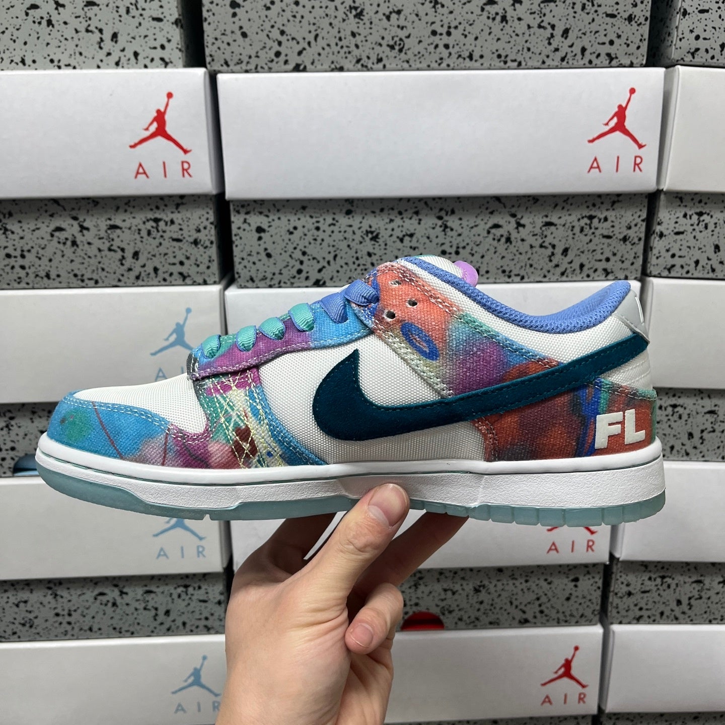 Futura Laboratories x Nike Dunk Low SB 'Bleached Aqua'