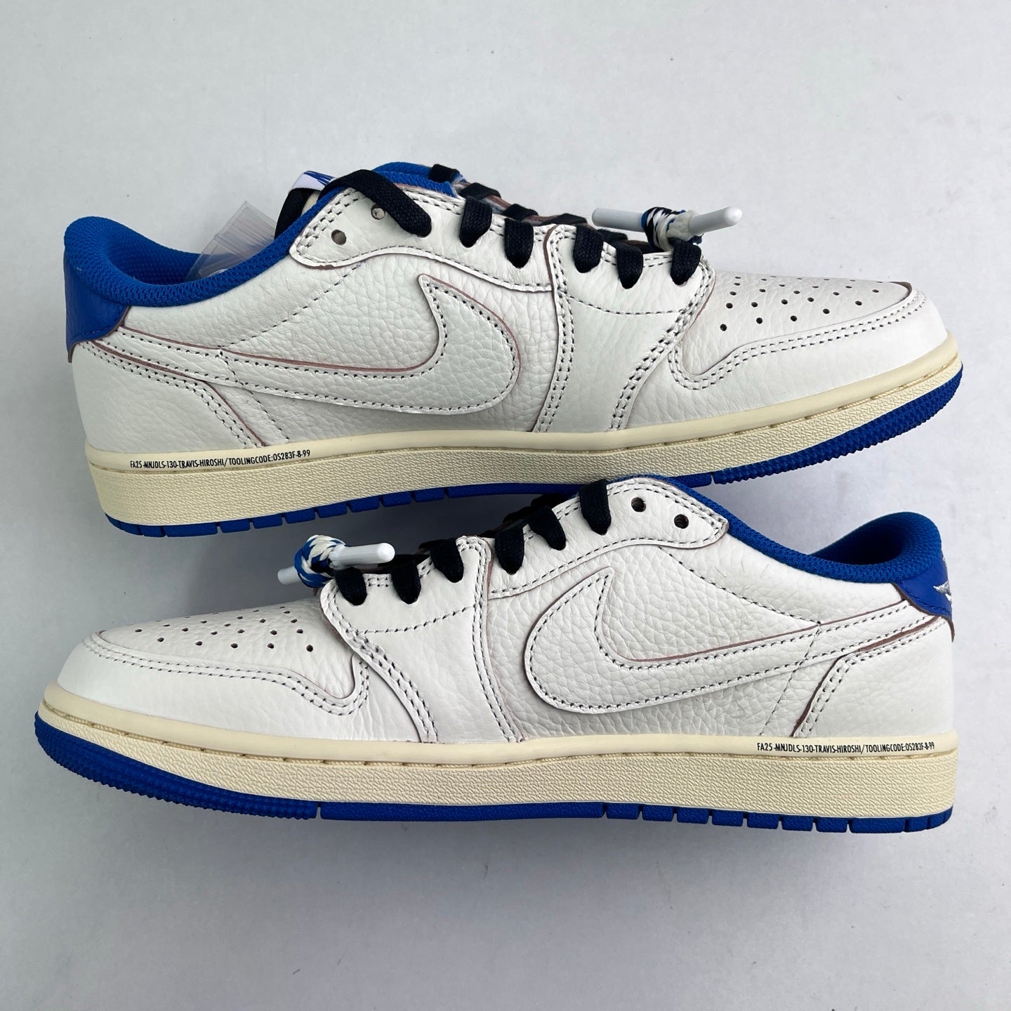 Fragment Design x Travis Scott x Air Jordan 1 Retro Low OG SP 'Sail Military Blue'