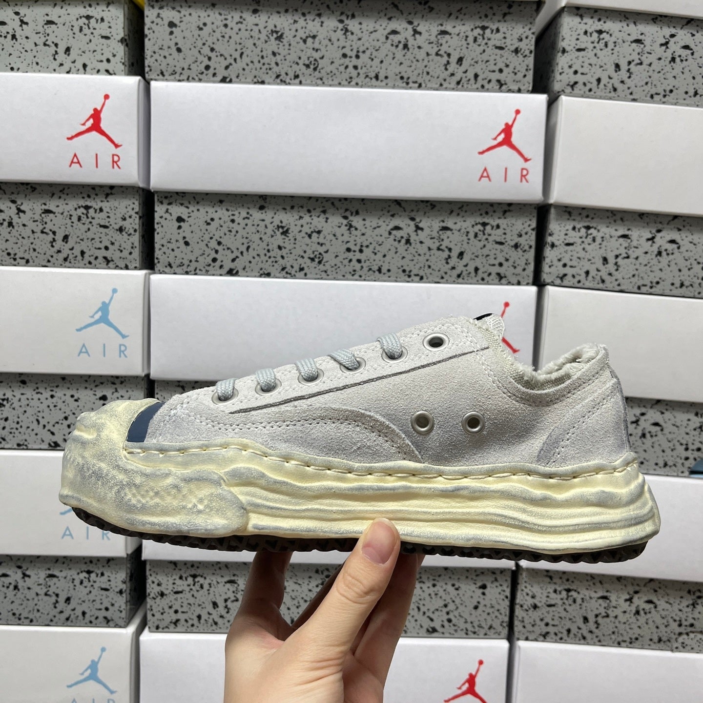 Maison Mihara Yasuhiro Hank Low 'Vintage Leather - White'