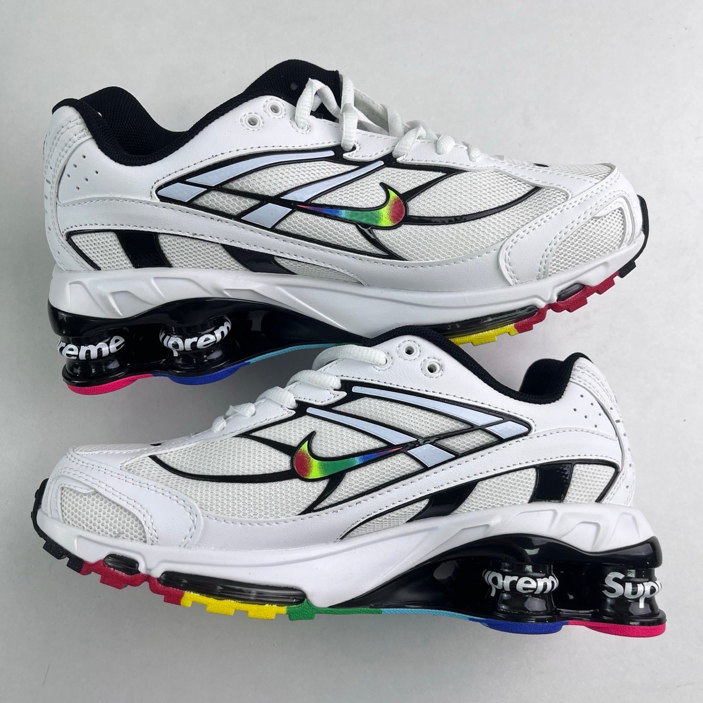 Supreme x Nike Shox Ride Colors Branco