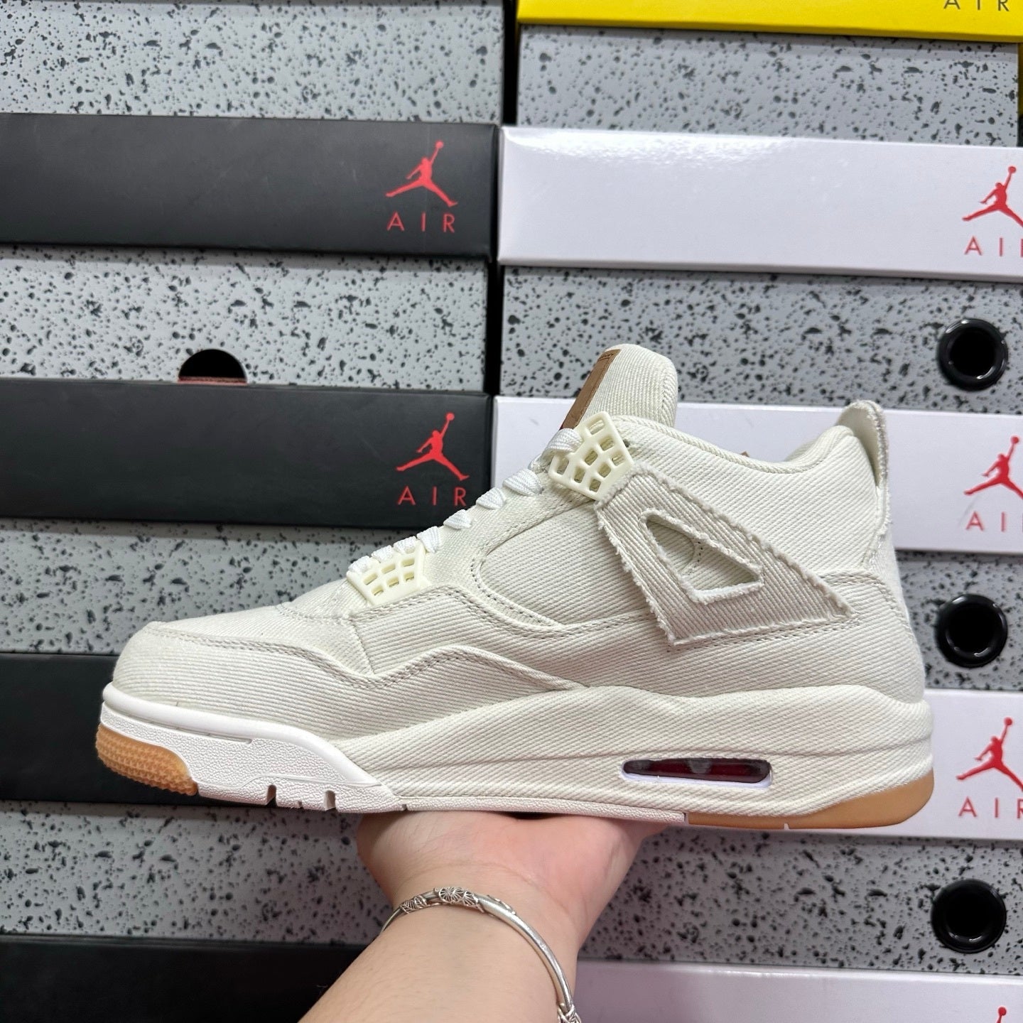 Levi's x Air Jordan 4 Retro 'White Denim'