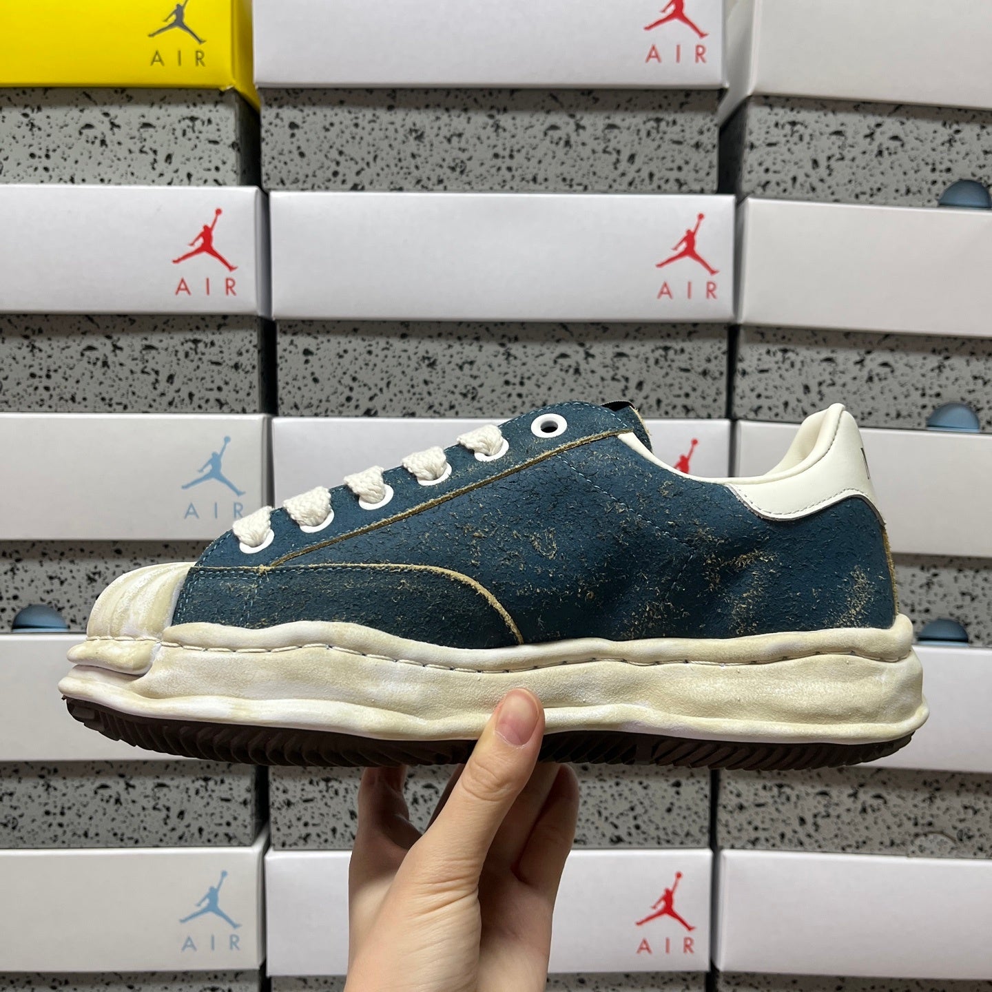 Maison Mihara Yasuhiro Blakey OG Sole Vintage Suede Low 'Blue'