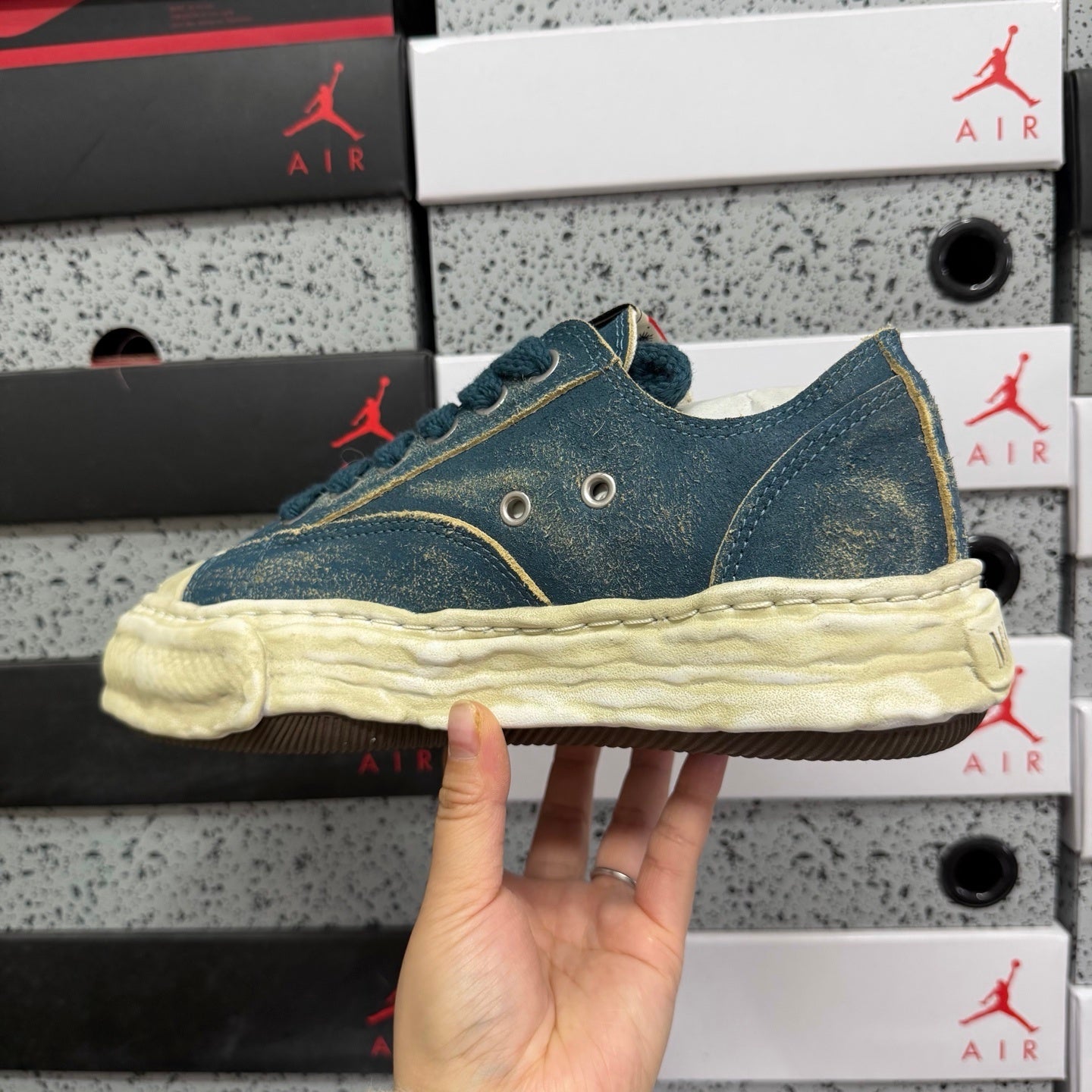 Maison Mihara Yasuhiro Peterson23 OG Sole Vintage Suede Low 'Blue'