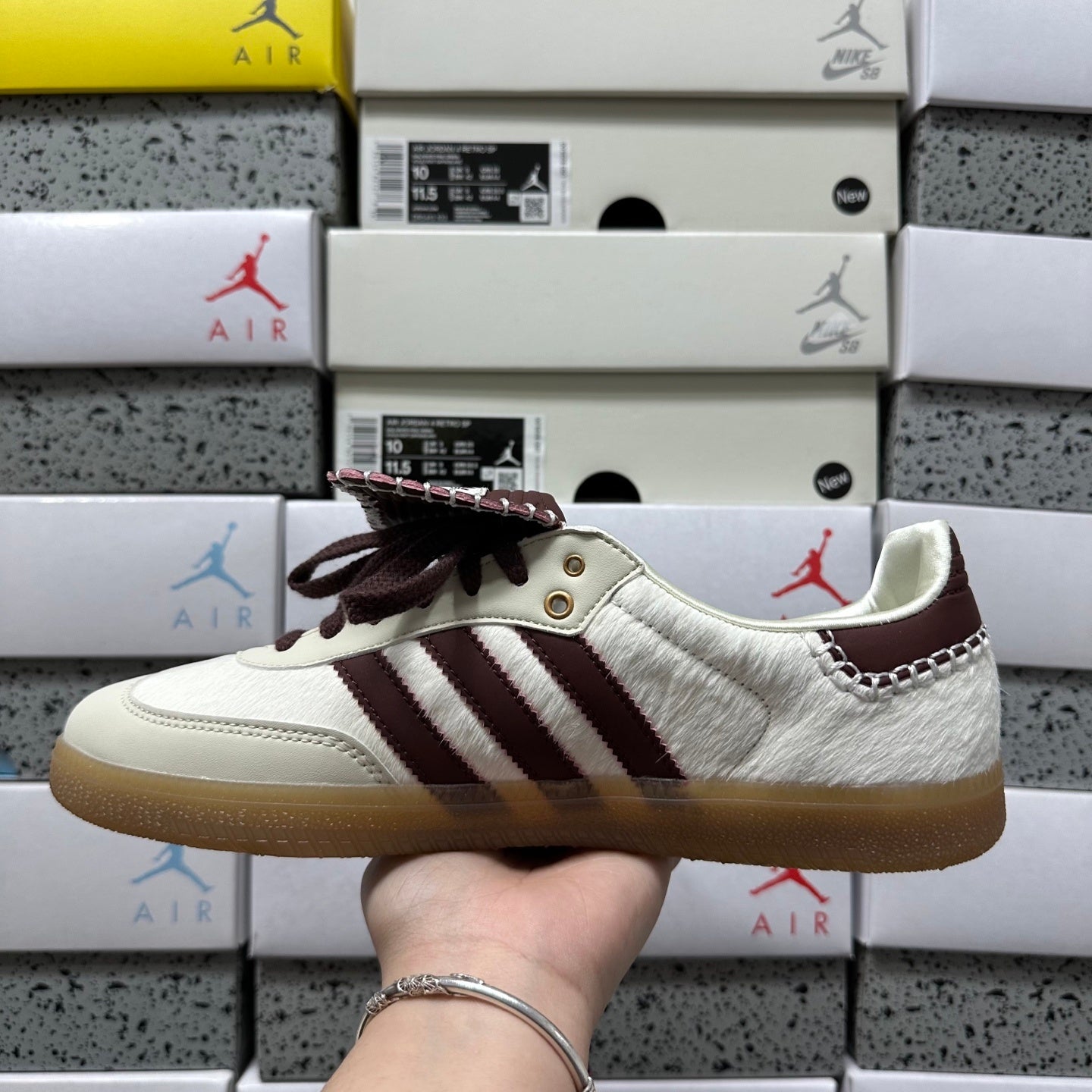 Wales Bonner x adidas Samba Pony 'Cream White'