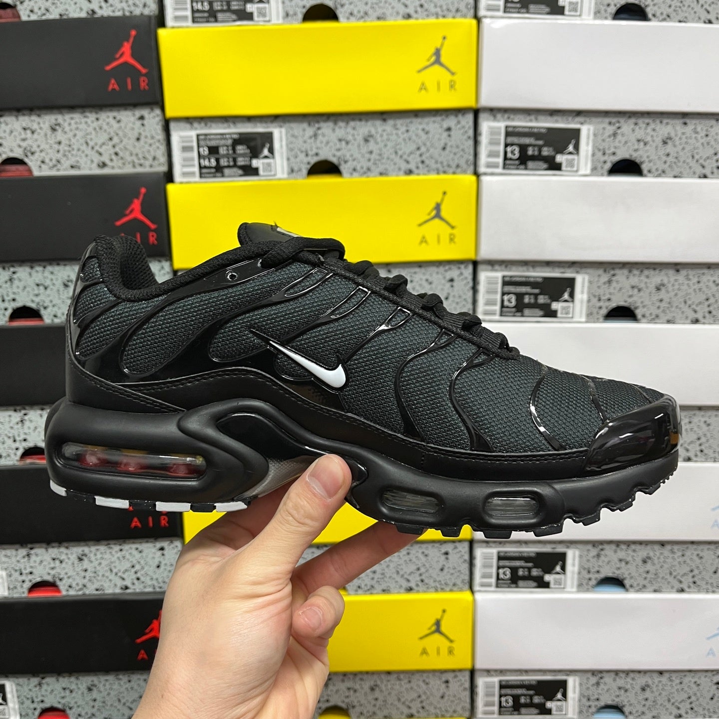 Nike Air Max Plus 'Multi Swoosh - Black Bright Crimson'