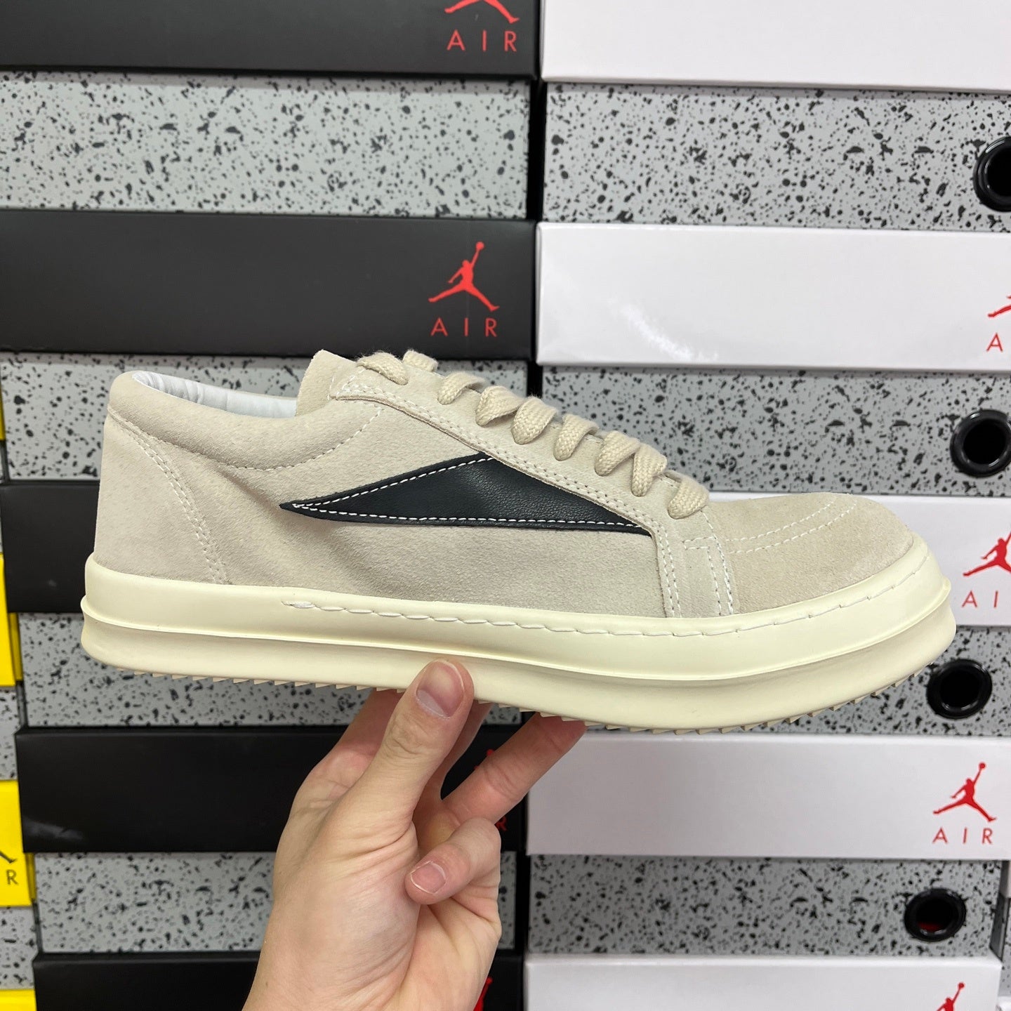 Rick Owens Luxor Vintage Low 'Milk Black'