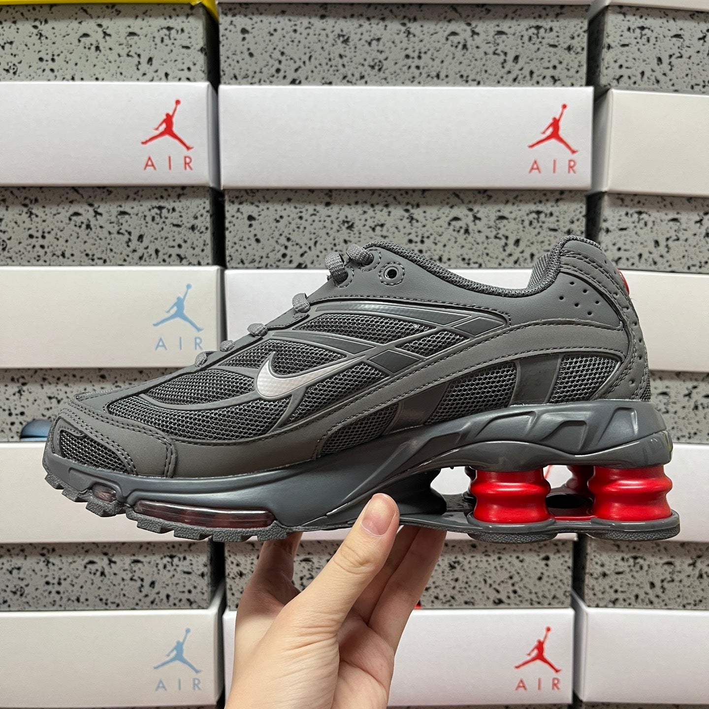 Nike Shox Ride 2 'Smoke Grey University Red'