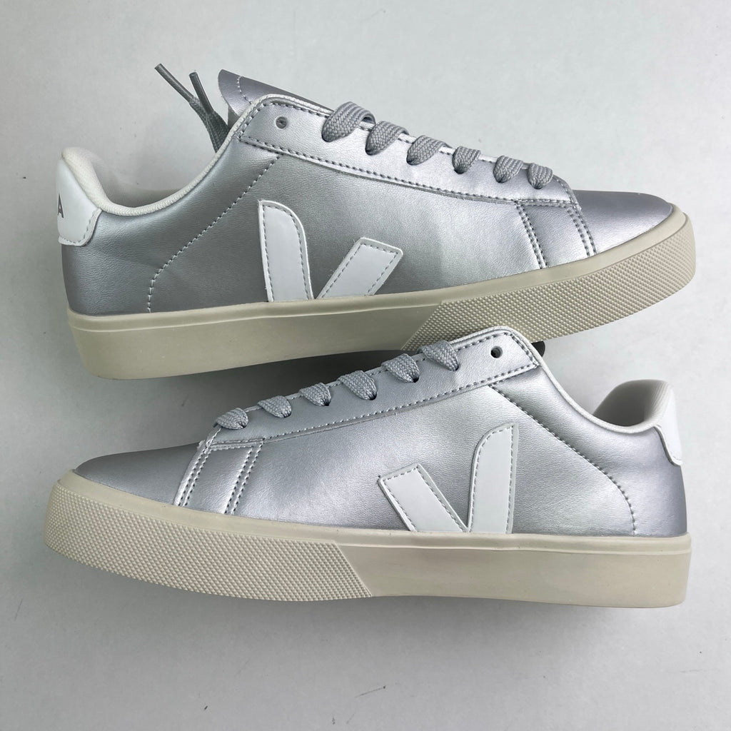 Veja Campo Low Chromefree Silver White