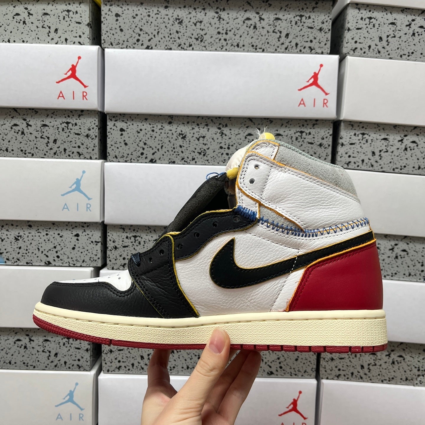 Union LA x Air Jordan 1 Retro High NRG 'Black Toe' Sample