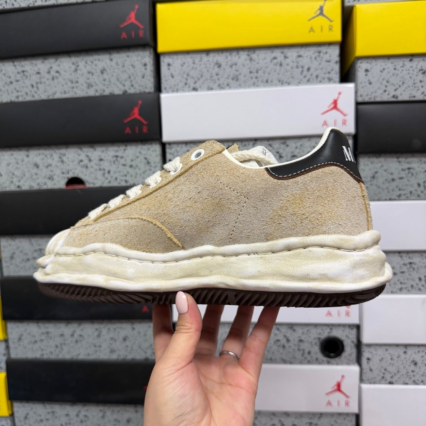 Maison Mihara Yasuhiro Blakey Low OG Sole Broken Suede 'White'