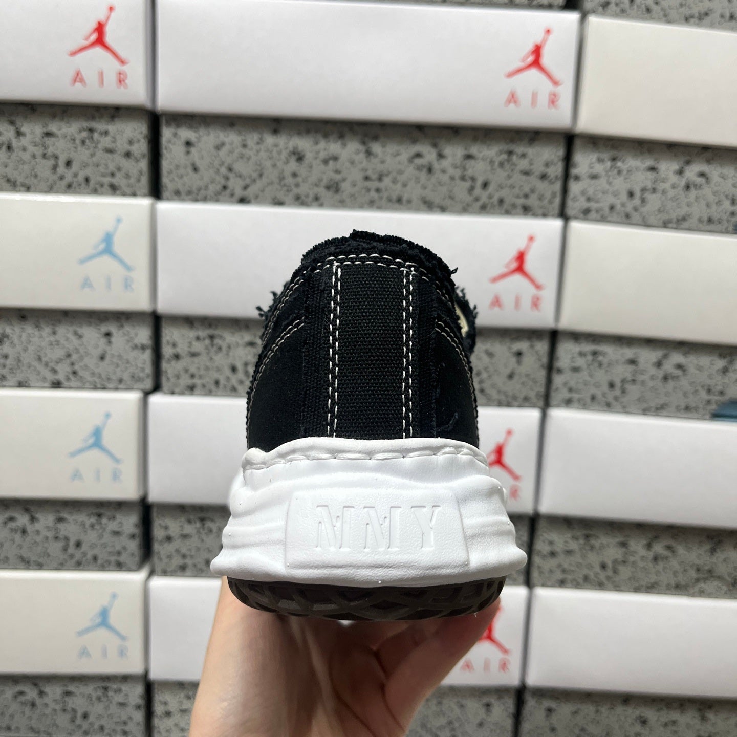 Maison Mihara Yasuhiro Hank OG Sole Canvas Low 'Black White'