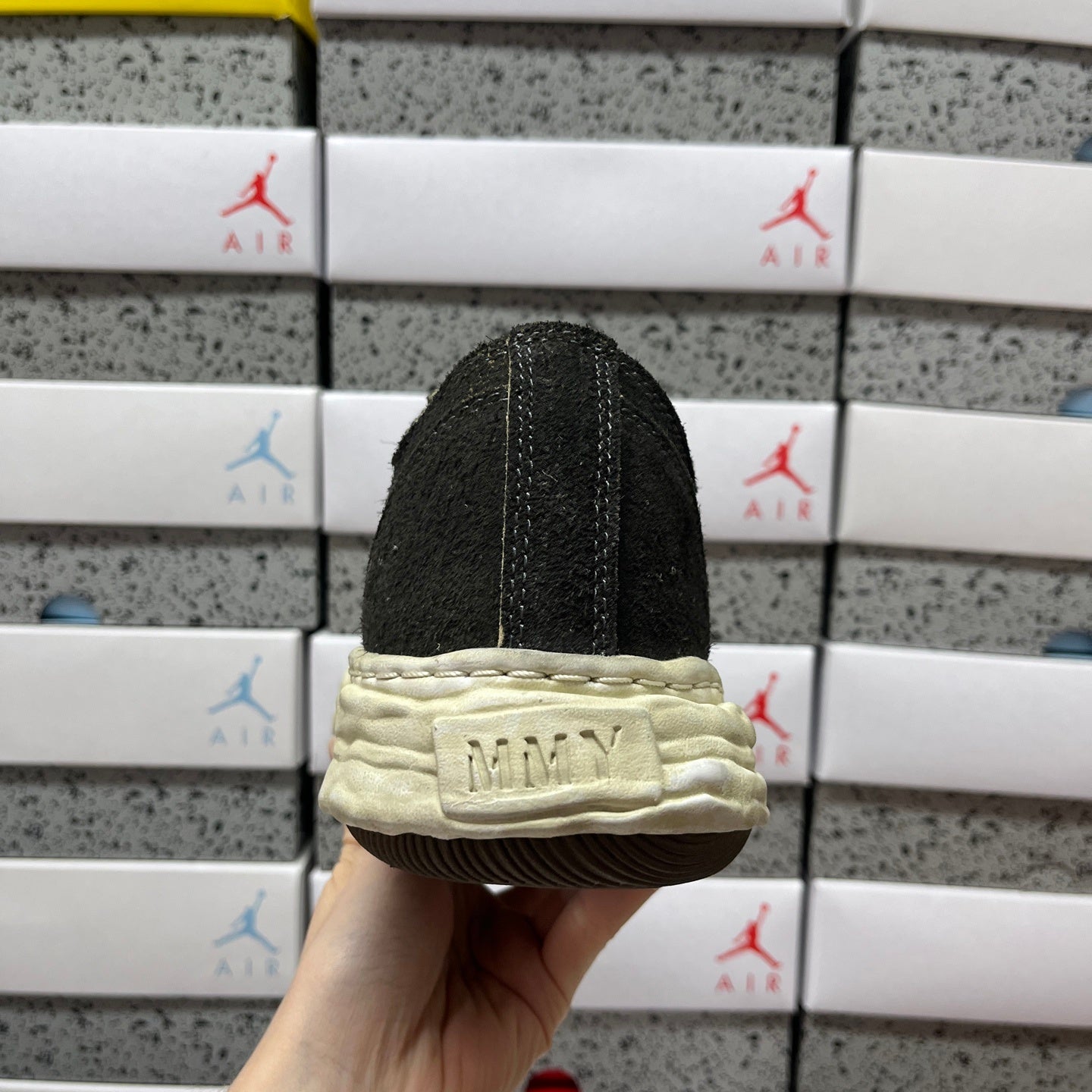 Maison Mihara Yasuhiro Peterson 23 OG Sole Vintage Suede Low Black White