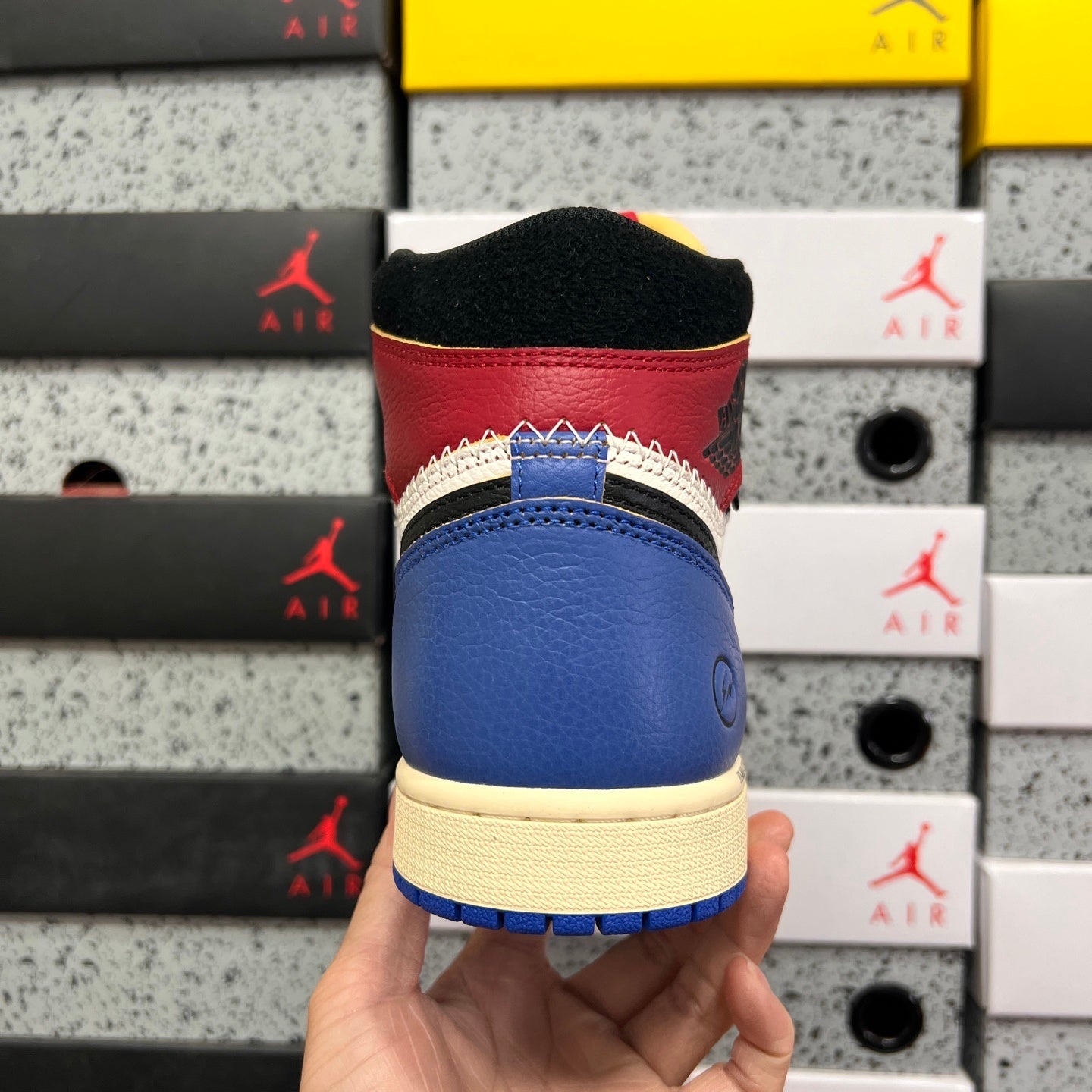 Fragment x Union x Air Jordan 1 High OG Black Red Royal