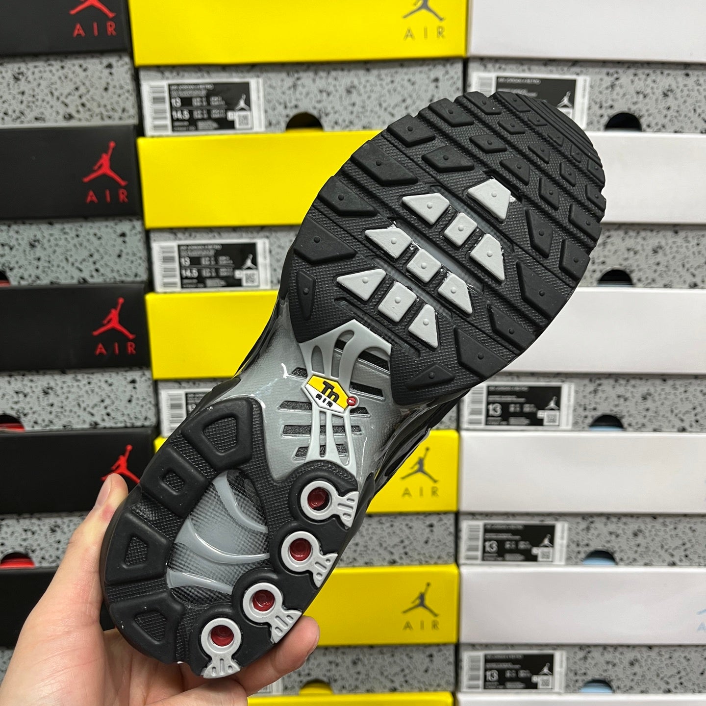 Nike Air Max Plus 'Multi Swoosh - Black Bright Crimson'