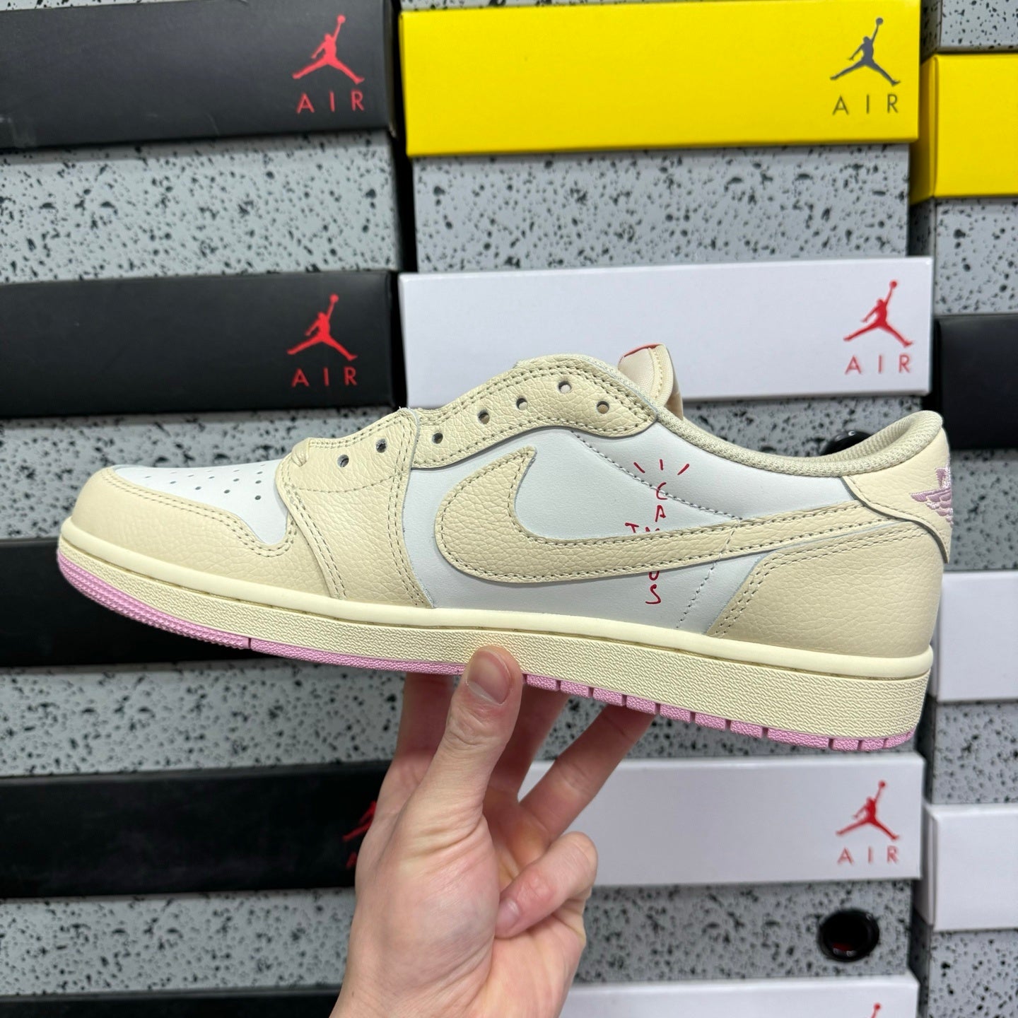 Travis Scott x Air Jordan 1 Low OG Shy Pink