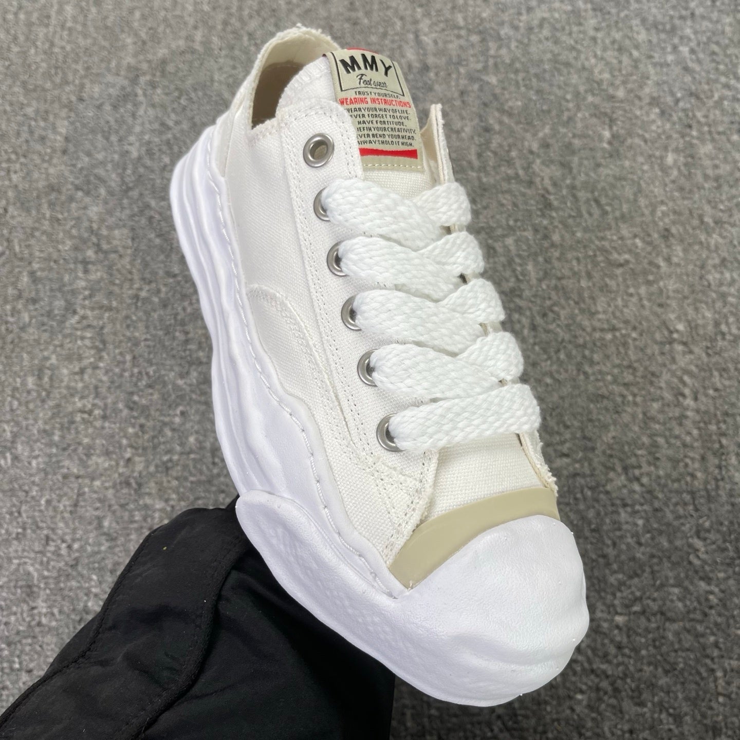 Maison Mihara Yasuhiro Hank OG Sole Leather Low 'White'
