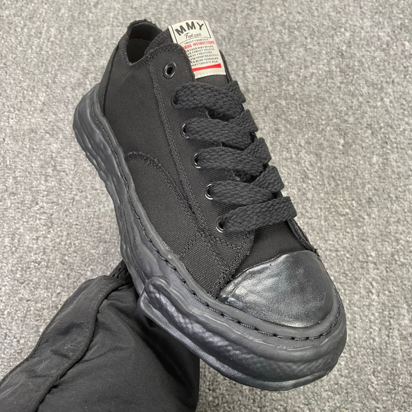 Maison Mihara Yasuhiro Peterson OG Sole Canvas Low 'Triple Black'