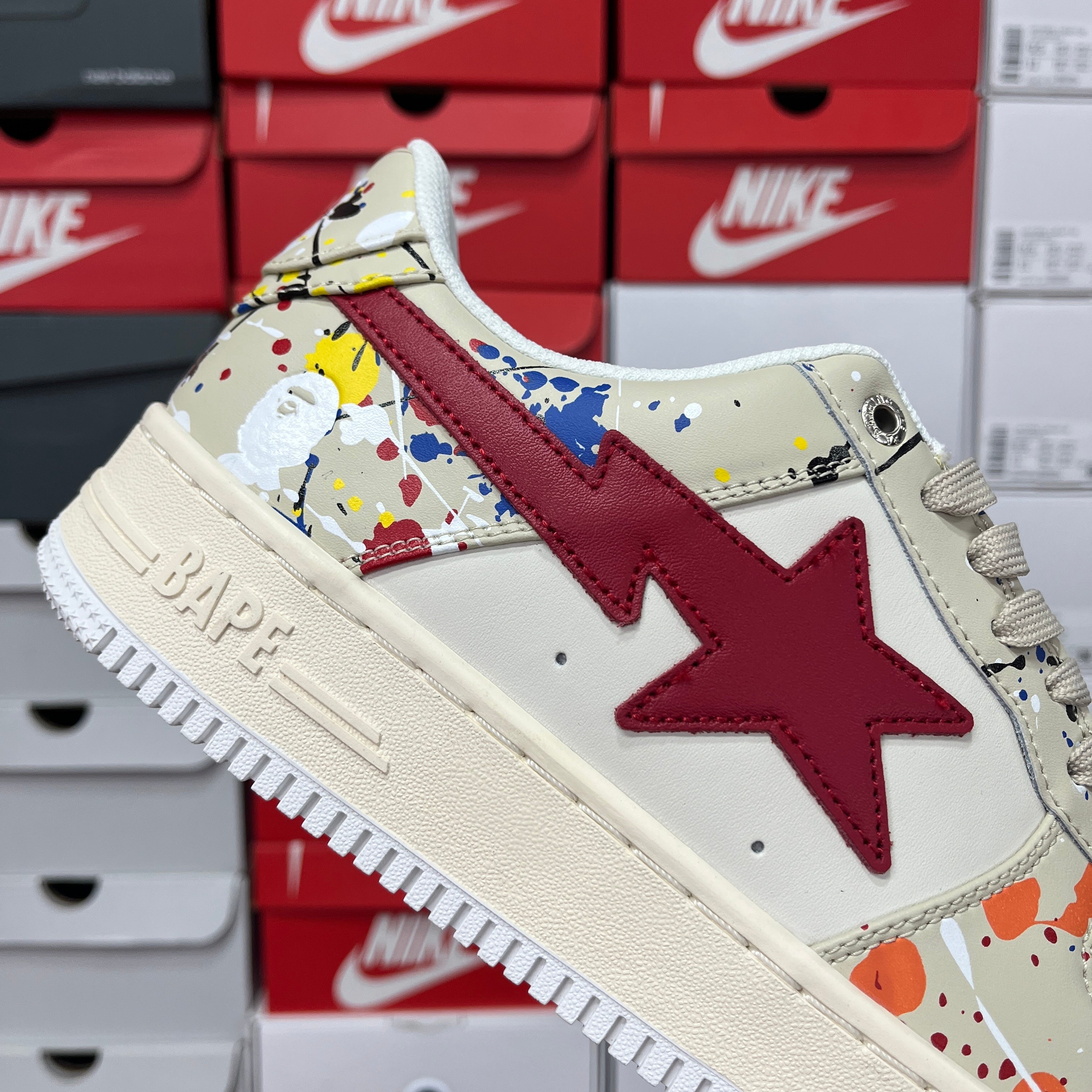 Bape Sta Paint Beige