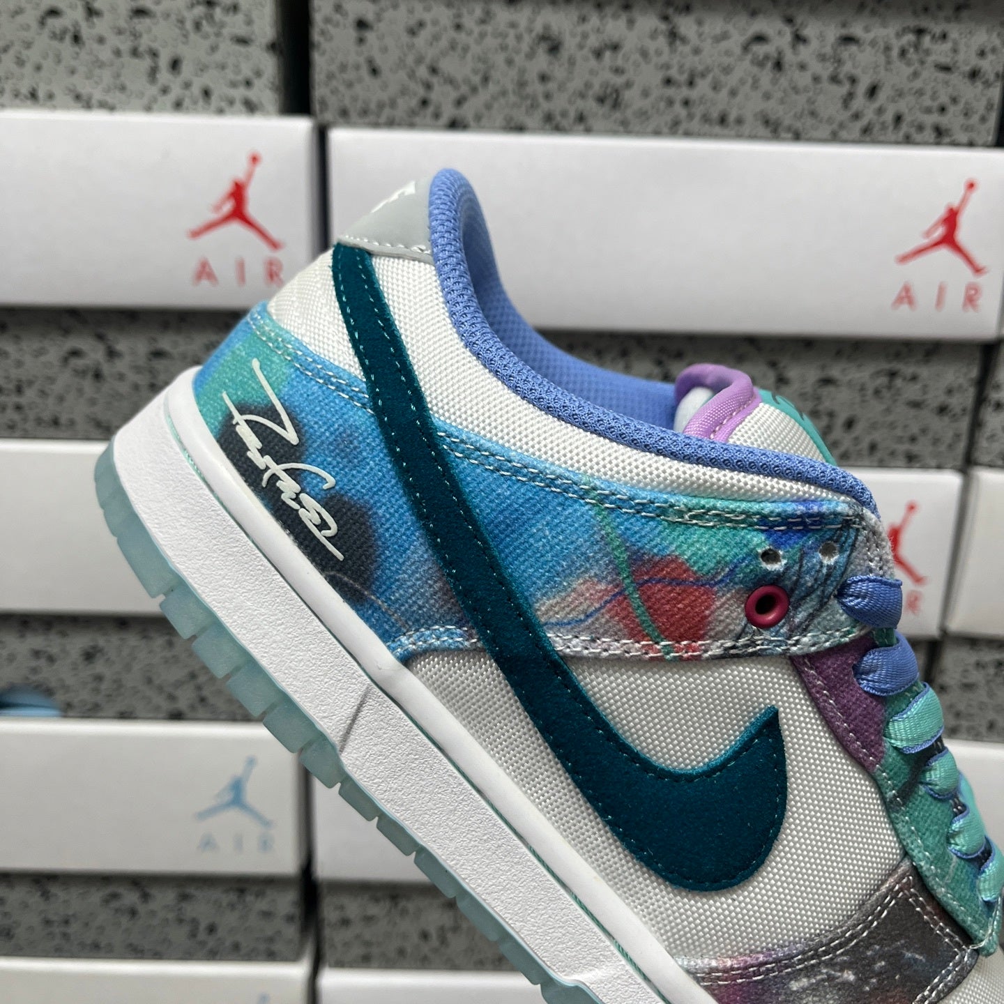 Futura Laboratories x Nike Dunk Low SB 'Bleached Aqua'