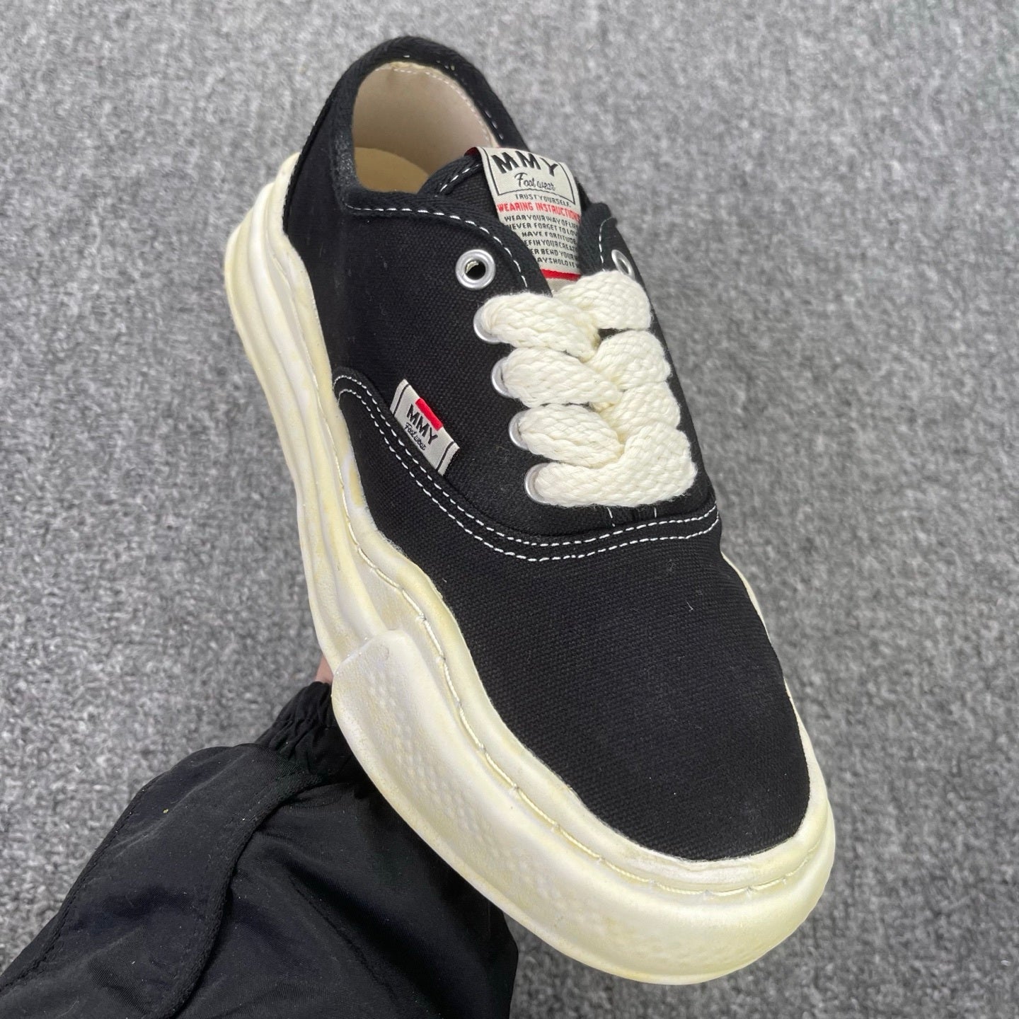 Maison Mihara Yasuhiro Baker OG Sole Vintage Canvas Low 'Black'