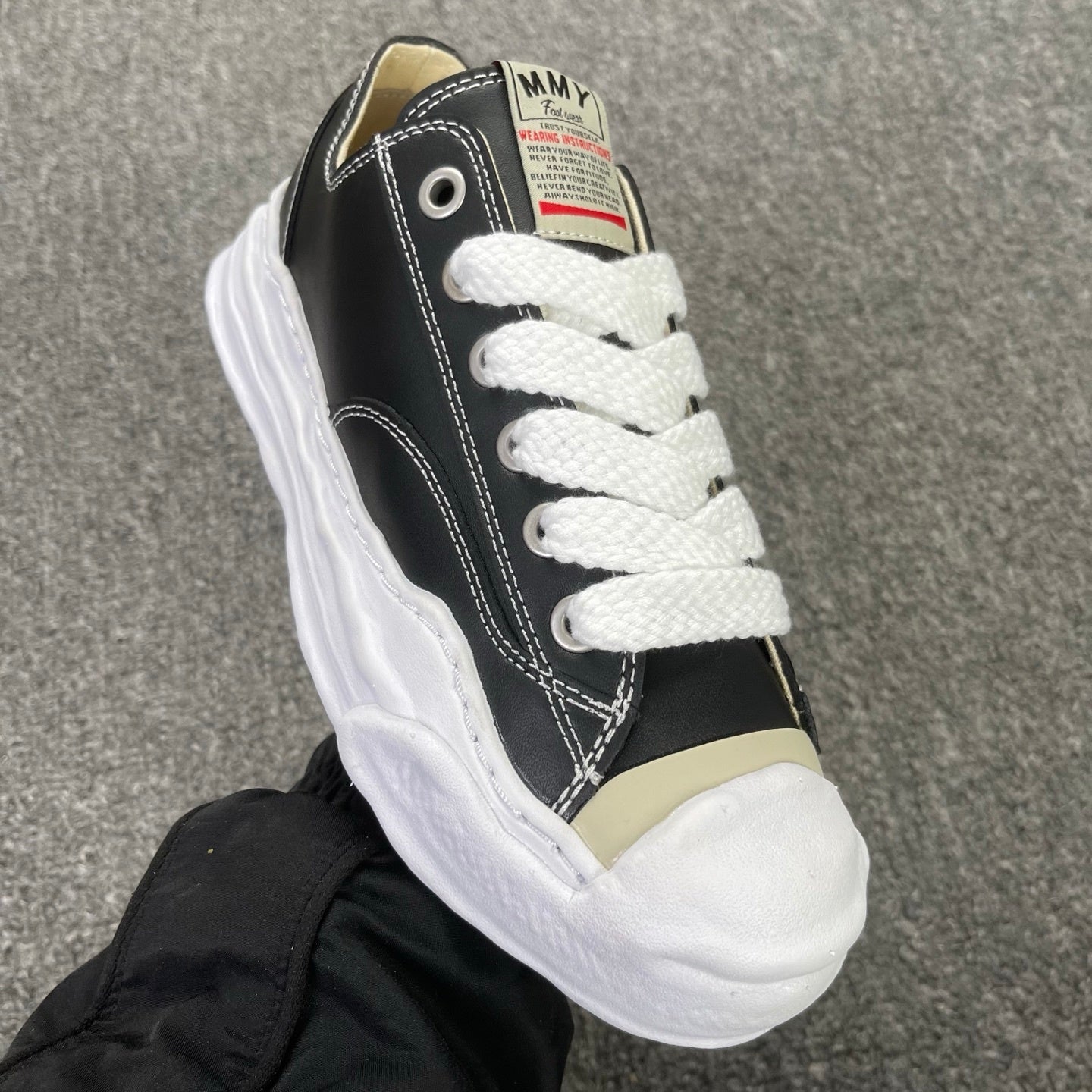 Maison Mihara Yasuhiro Peterson OG Sole Leather Low 'Black'