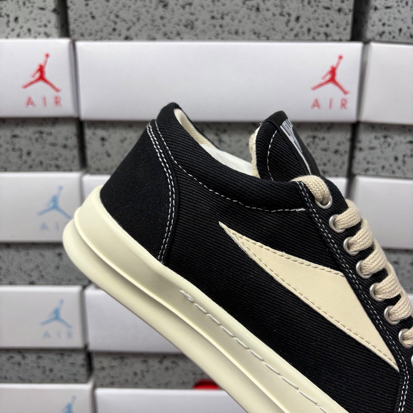 Rick Owens Wmns Porterville DRKSHDW Vintage Low 'Black Milk'