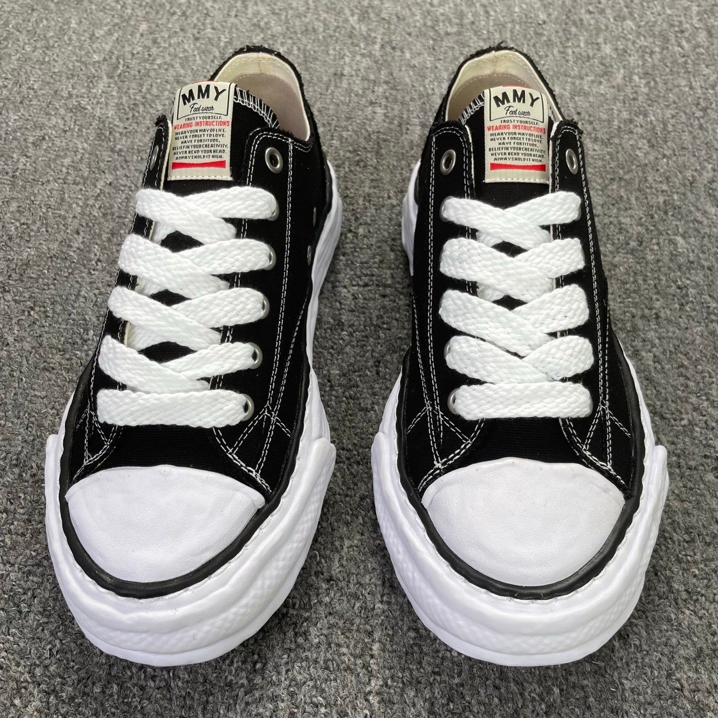 Maison Mihara Yasuhiro Peterson 23 OG Sole Canvas Low 'Black White'