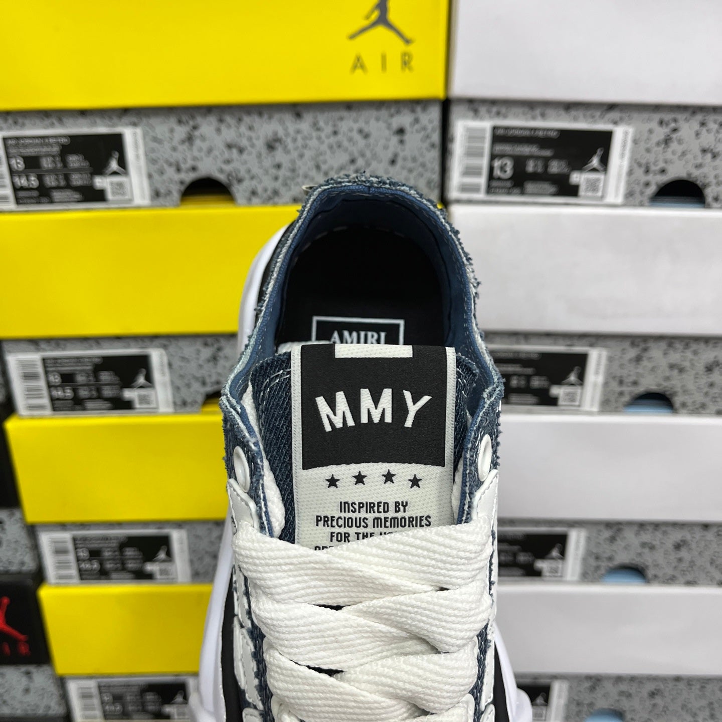 Amiri x Maison Mihara Yasuhiro Peterson OG Sole Canvas Low Blue Denim