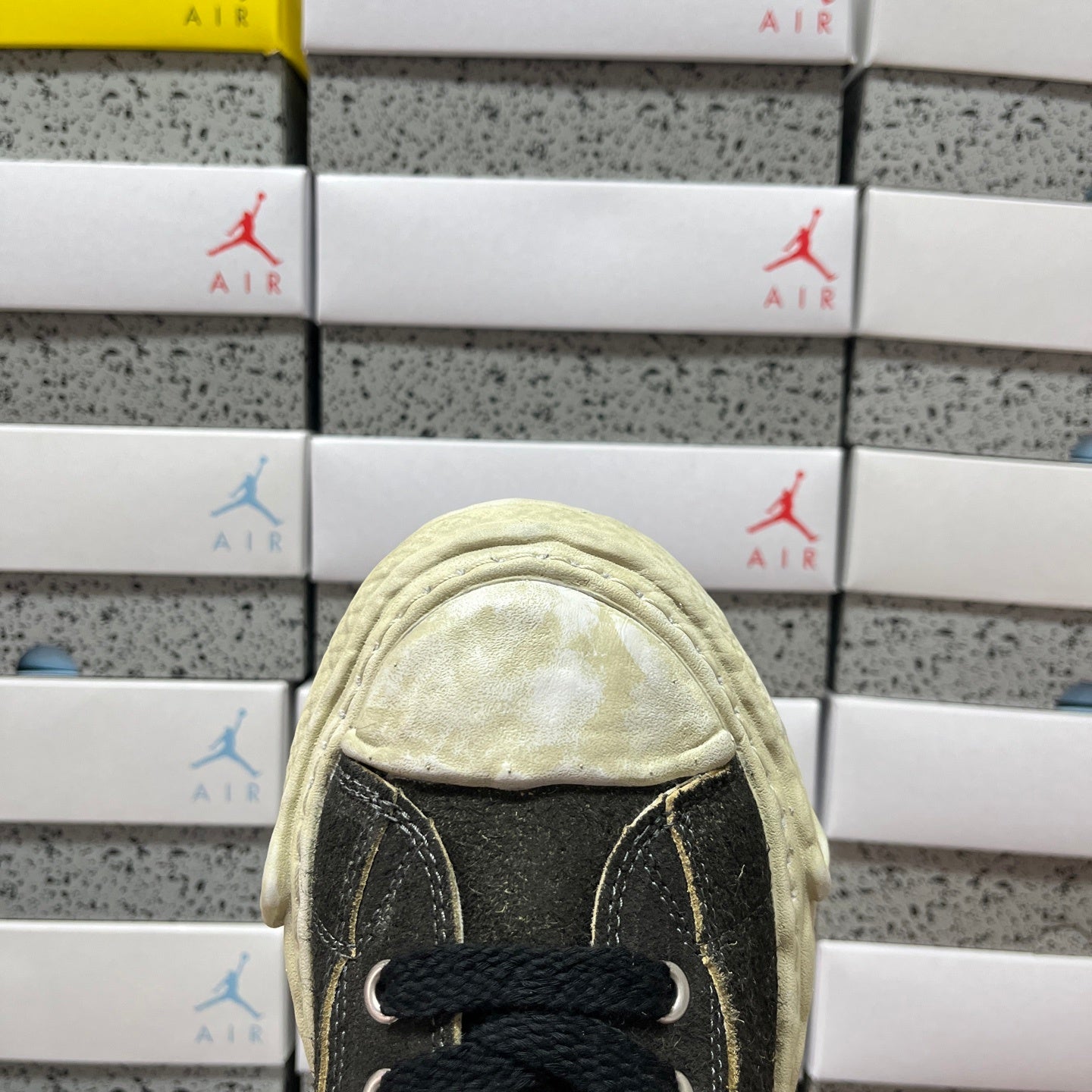 Maison Mihara Yasuhiro Peterson 23 OG Sole Vintage Suede Low Black White