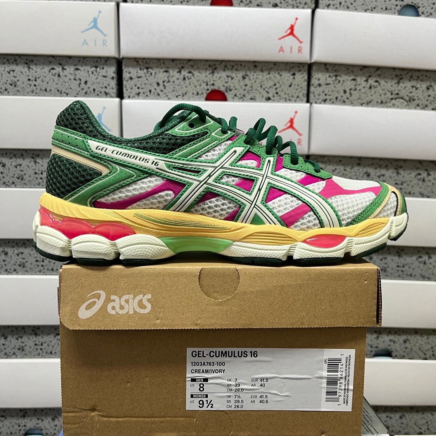 ASICS Gel Cumulus 16 'Green Cream Ivory'