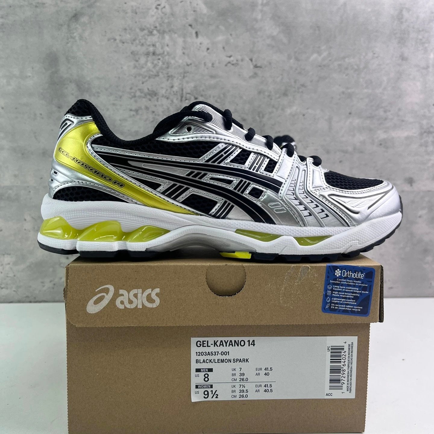 ASICS Gel Kayano 14 'Black Lemon Spark'
