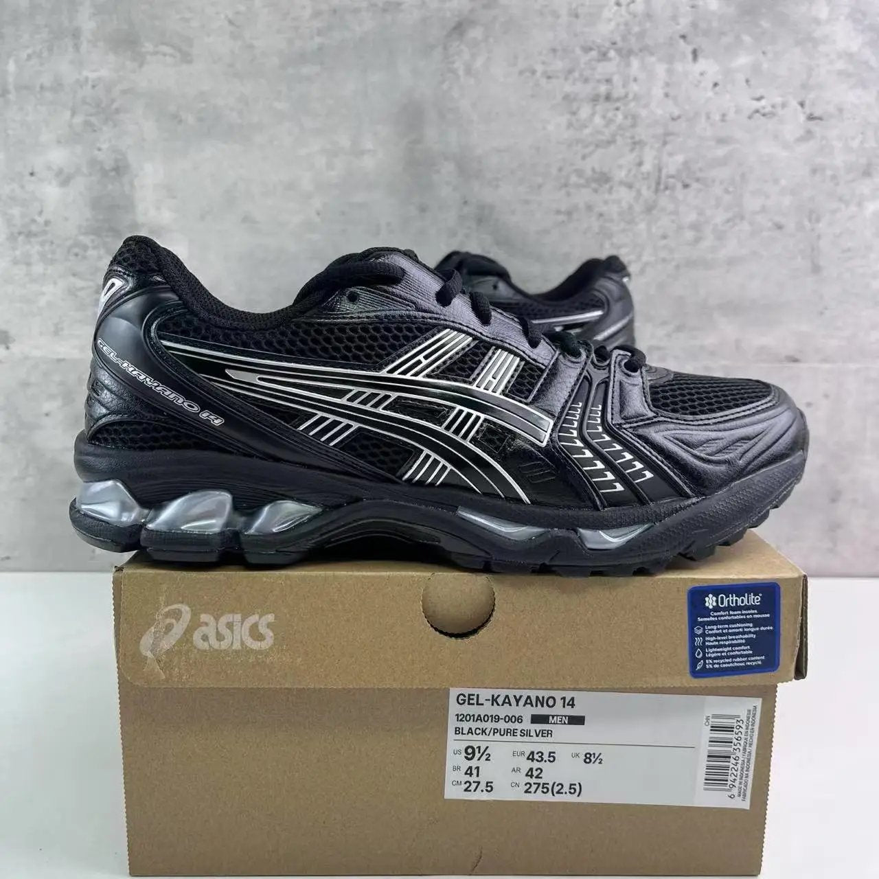 Asics Gel Kayano 14 'Black Pure Silver'