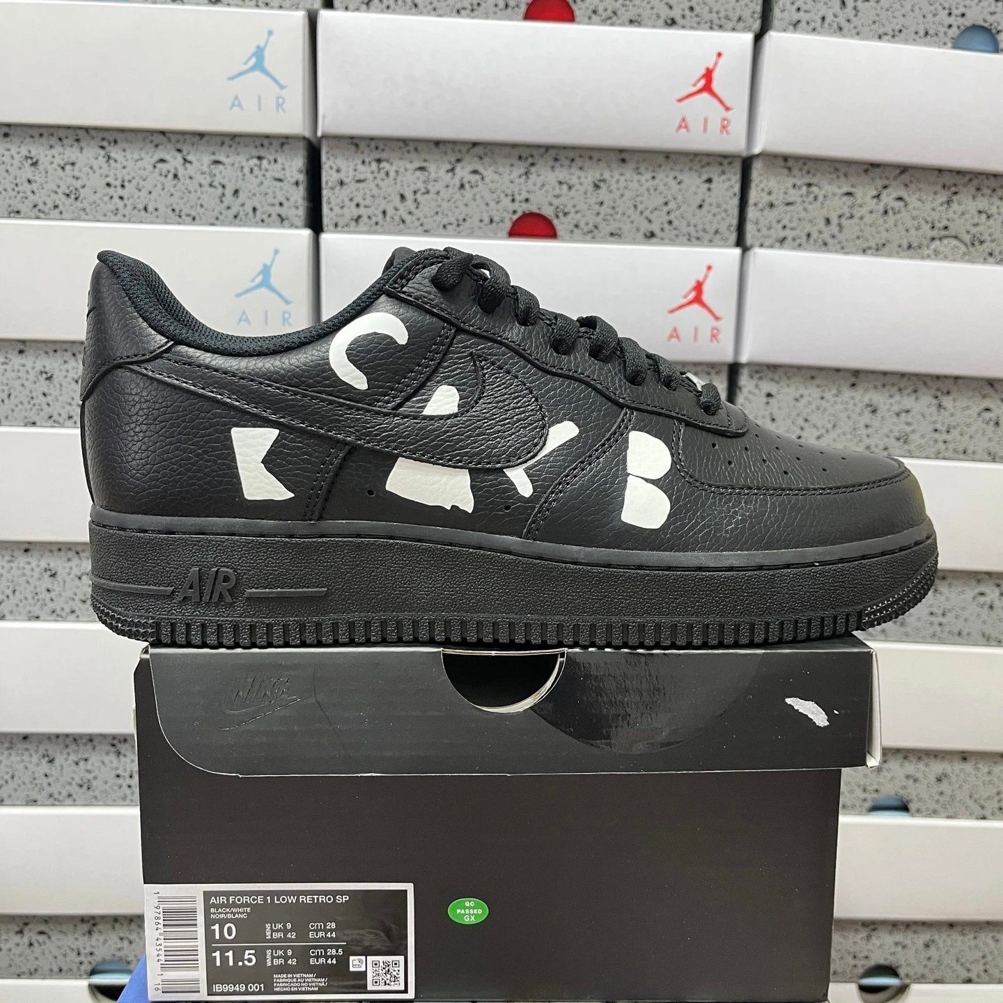 BLACK Comme des Garçons x Nike Air Force 1 Low Retro 'Black' Dover Street Market Exclusive