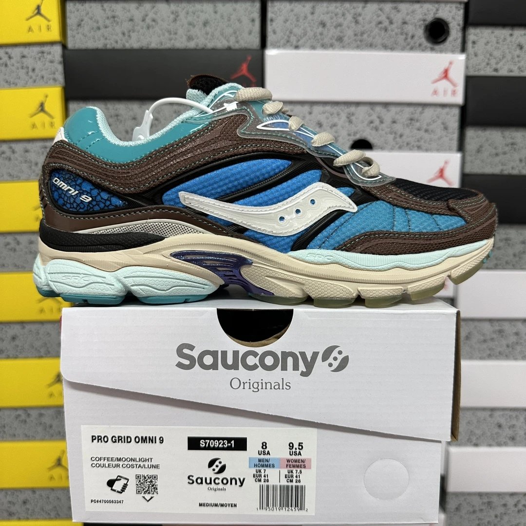 Footpatrol x Saucony ProGrid Omni 9 'Blue Brown'