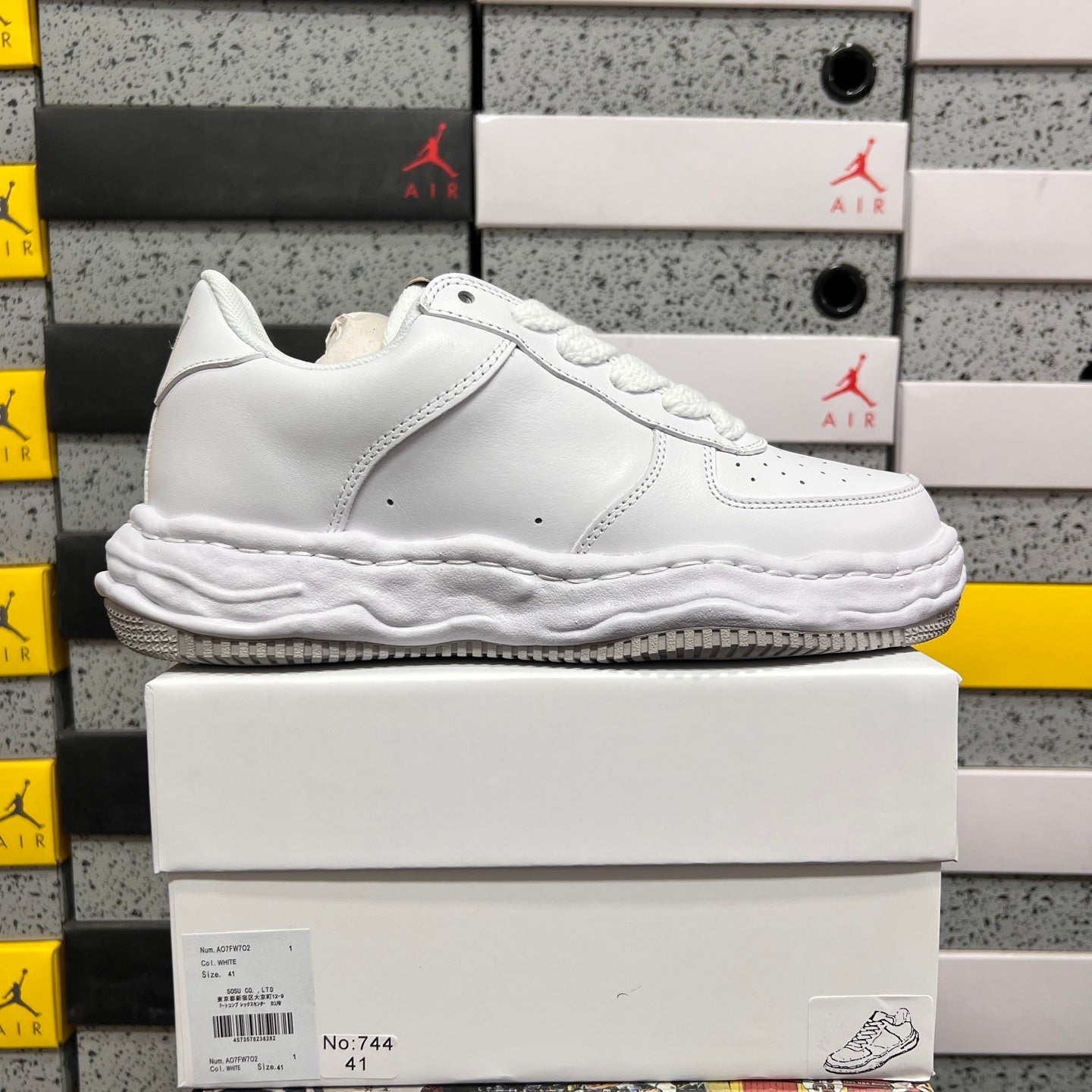 Maison Mihara Yasuhiro Wayne OG Sole Embossed Leather Low 'White'