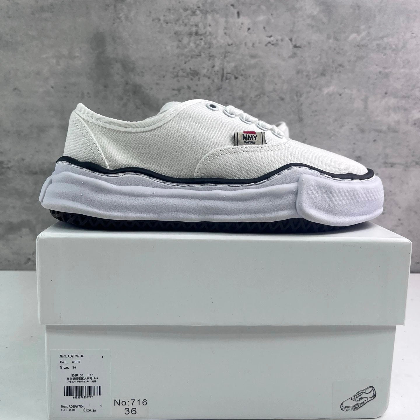 Maison Mihara Yasuhiro Baker OG Sole Canvas Low 'White'