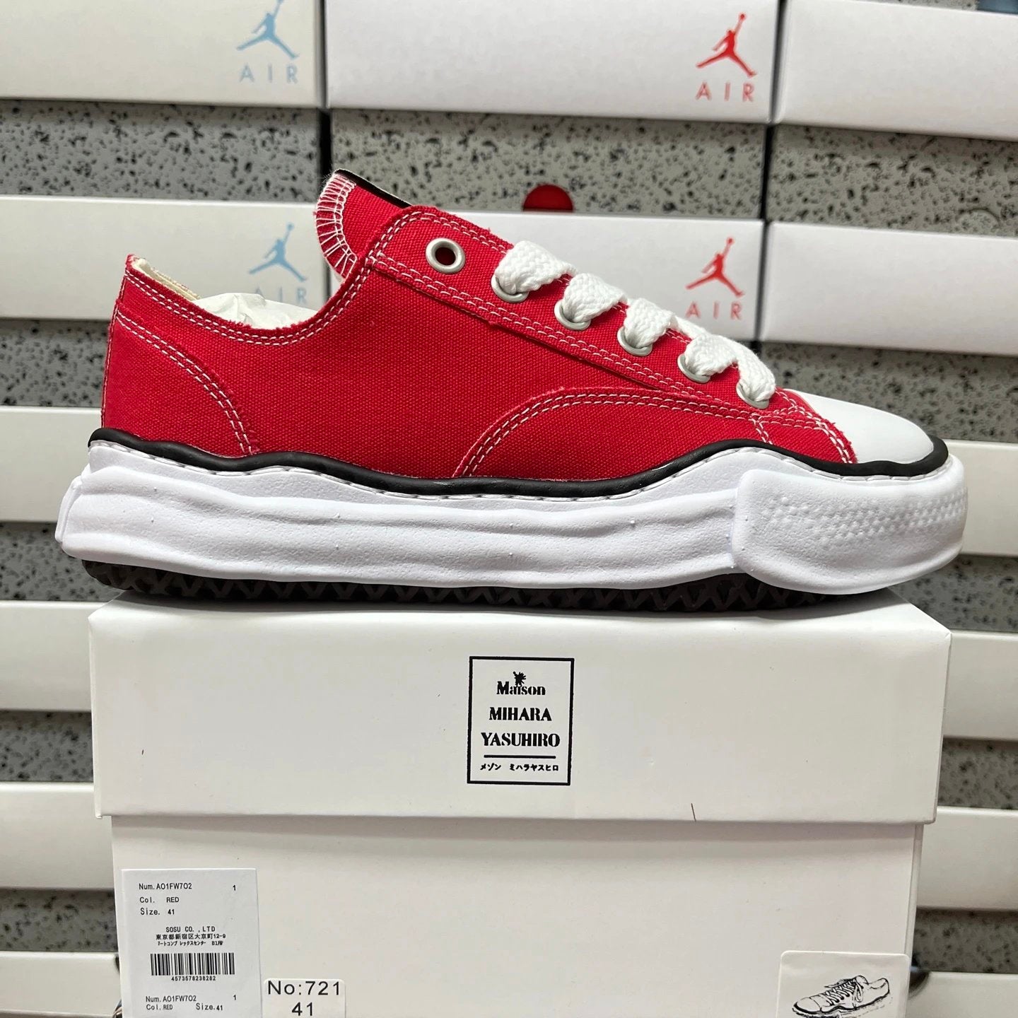 Maison Mihara Yasuhiro Peterson 23 OG Sole Canvas Low 'Red'