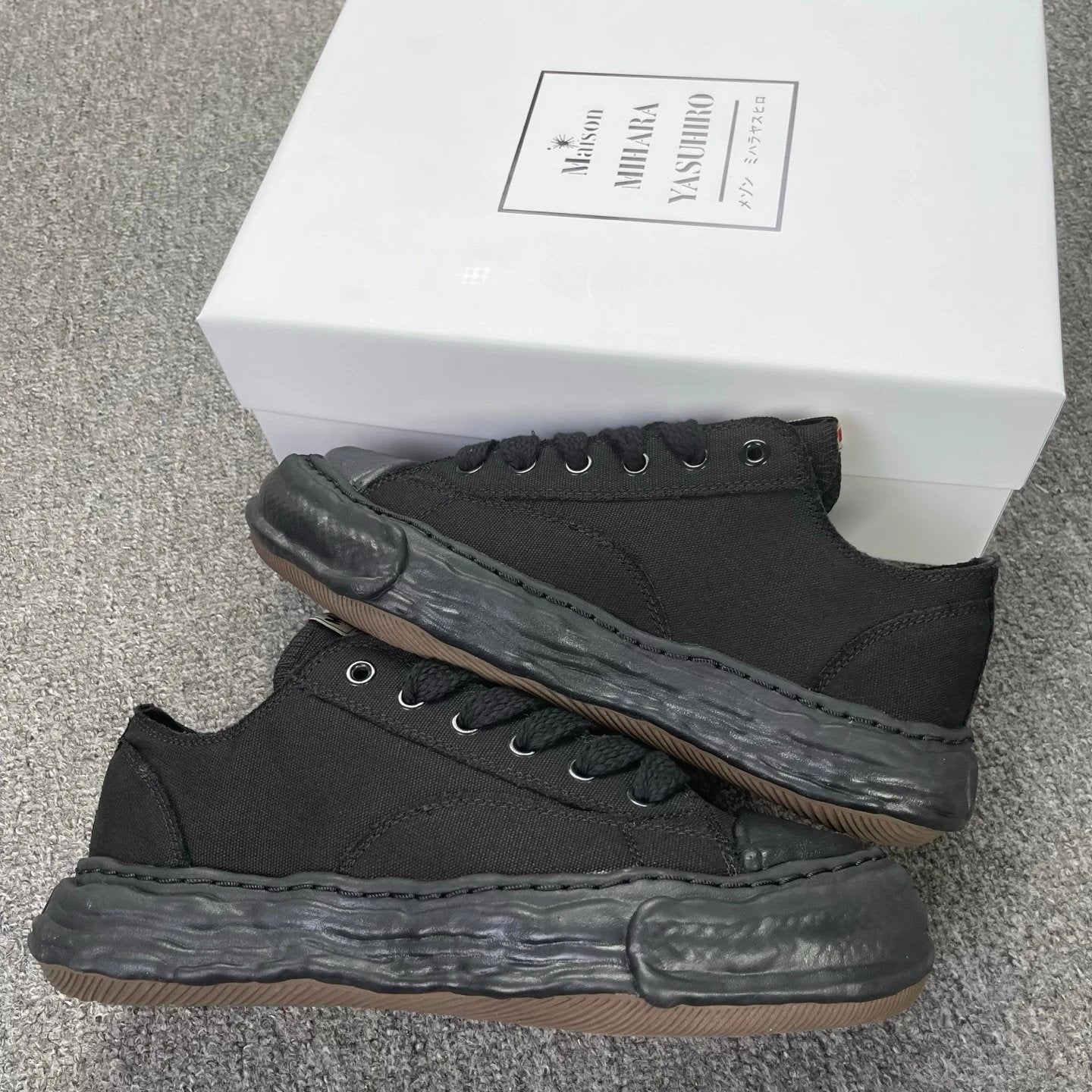 Maison Mihara Yasuhiro Peterson OG Sole Canvas Low 'Triple Black'