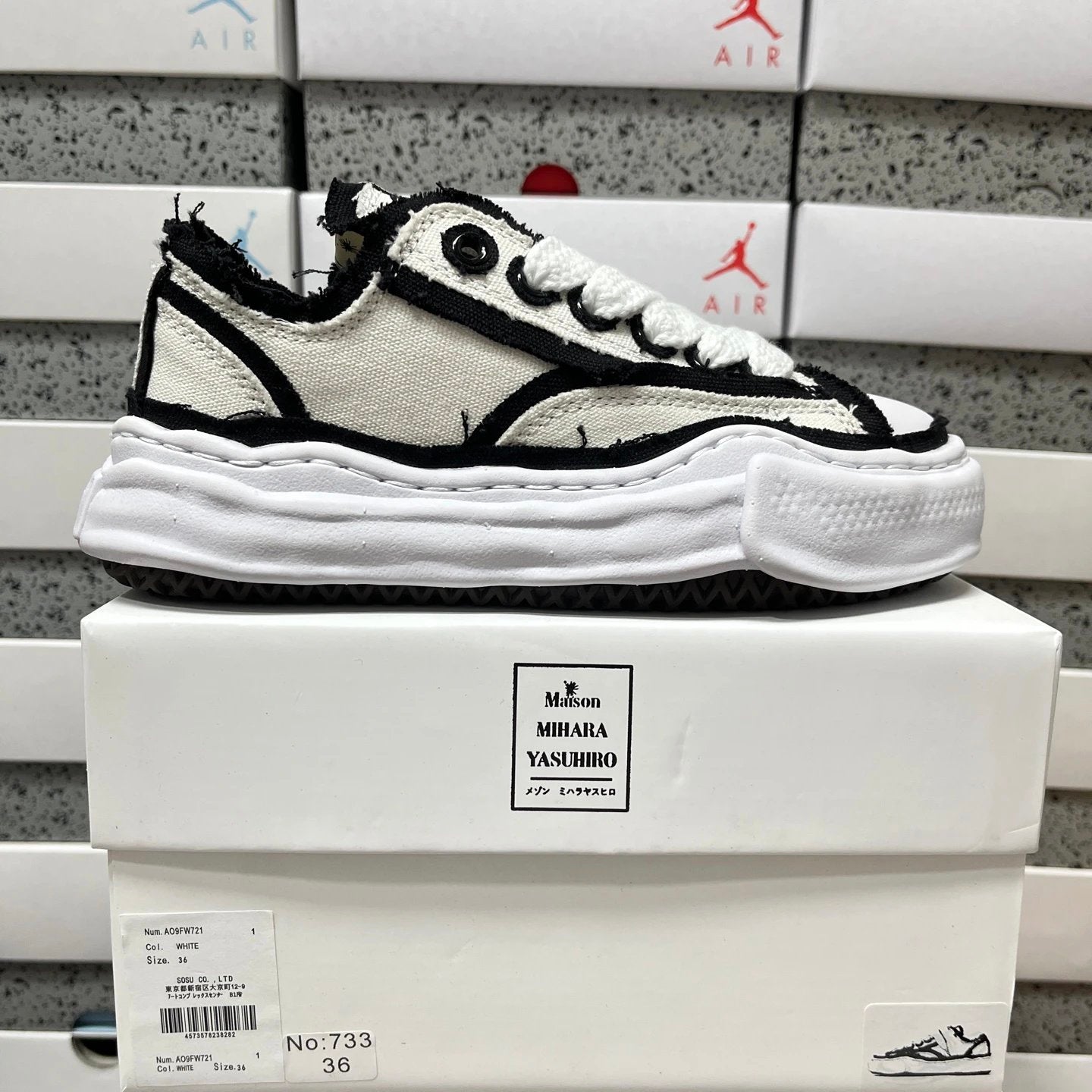 Maison Mihara Yasuhiro Peterson OG Sole Canvas Low 'White Overhanging'