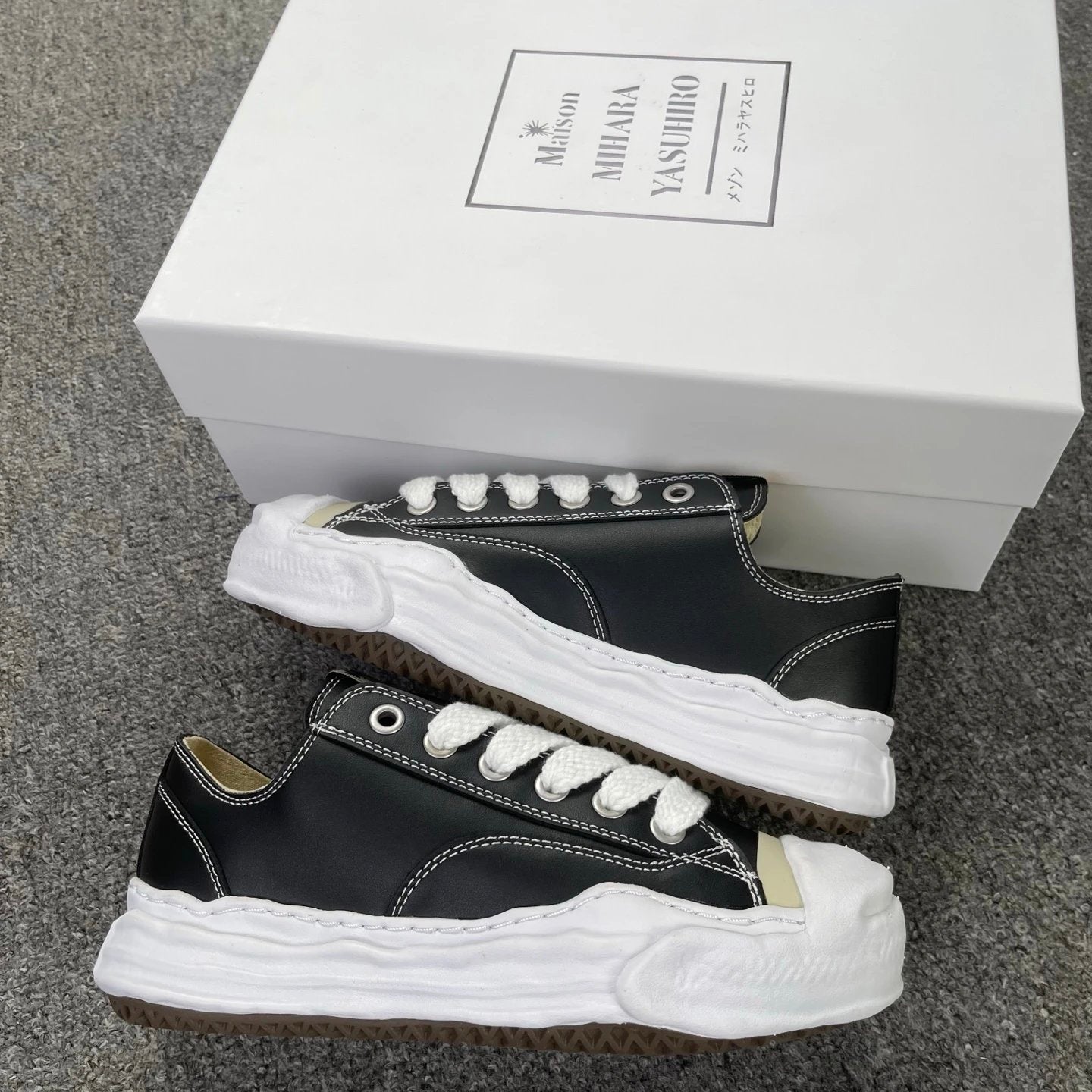 Maison Mihara Yasuhiro Peterson OG Sole Leather Low 'Black'