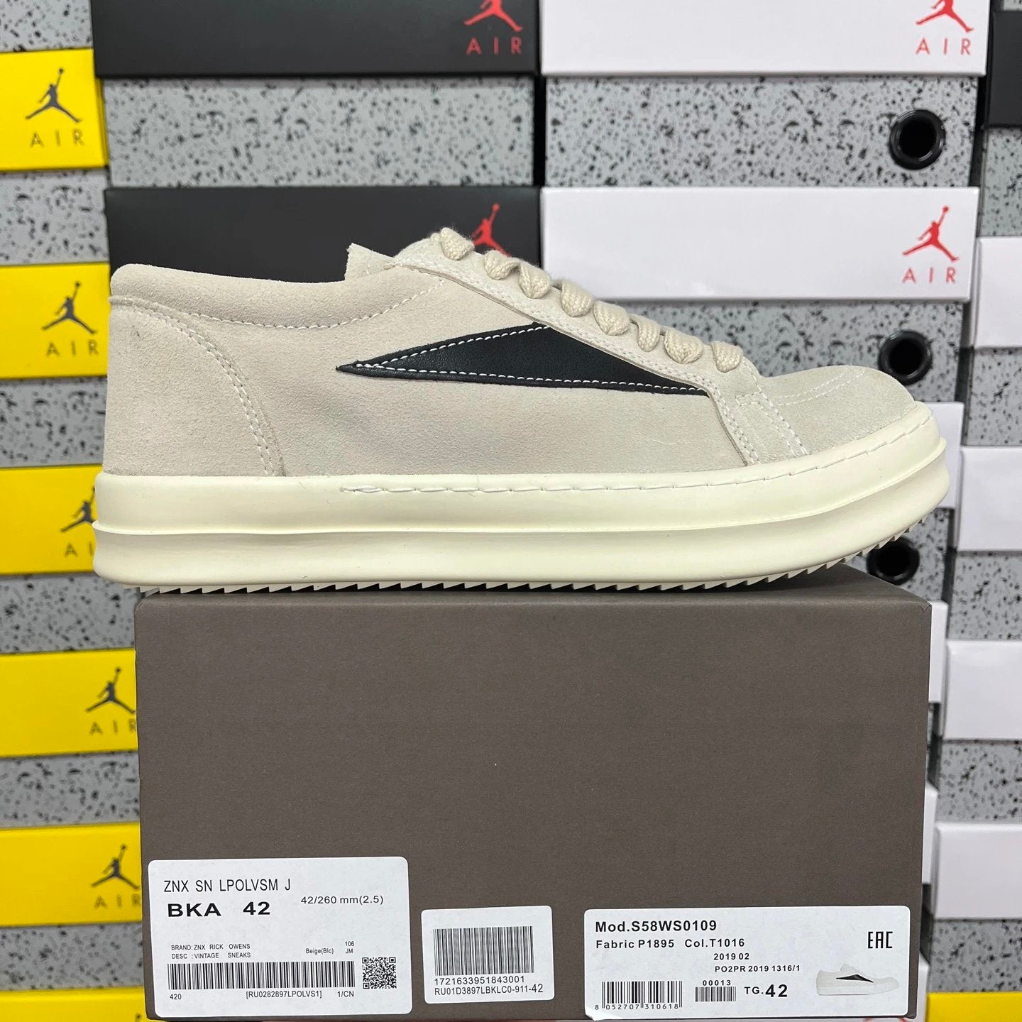 Rick Owens Luxor Vintage Low 'Milk Black'