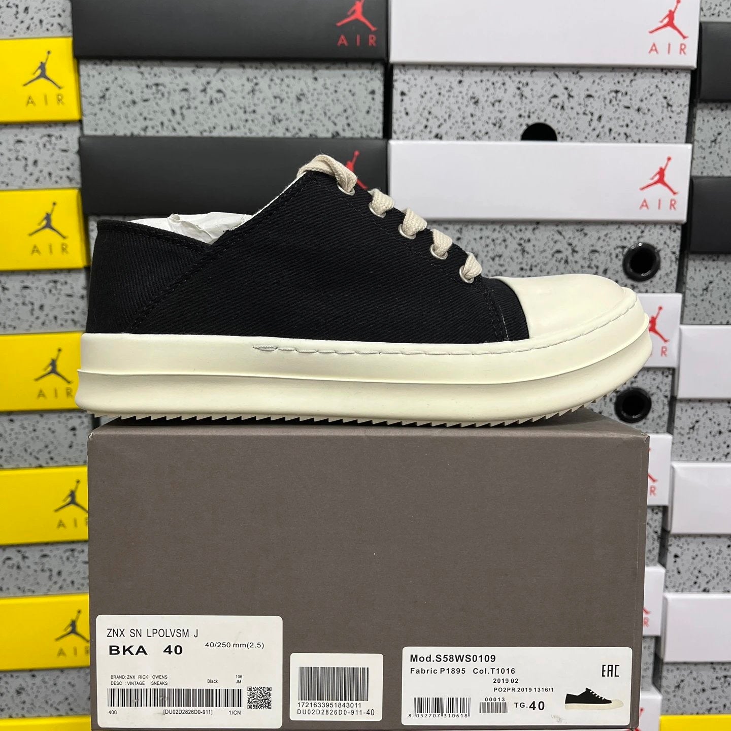 Rick Owens Porterville DRKSHDW Slip On 'Black Milk'