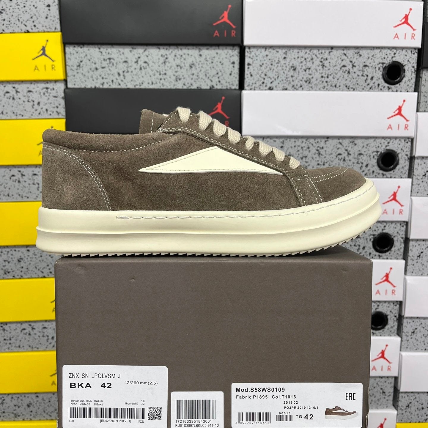 Rick Owens Vintage Low Kids 'Dust Milk'