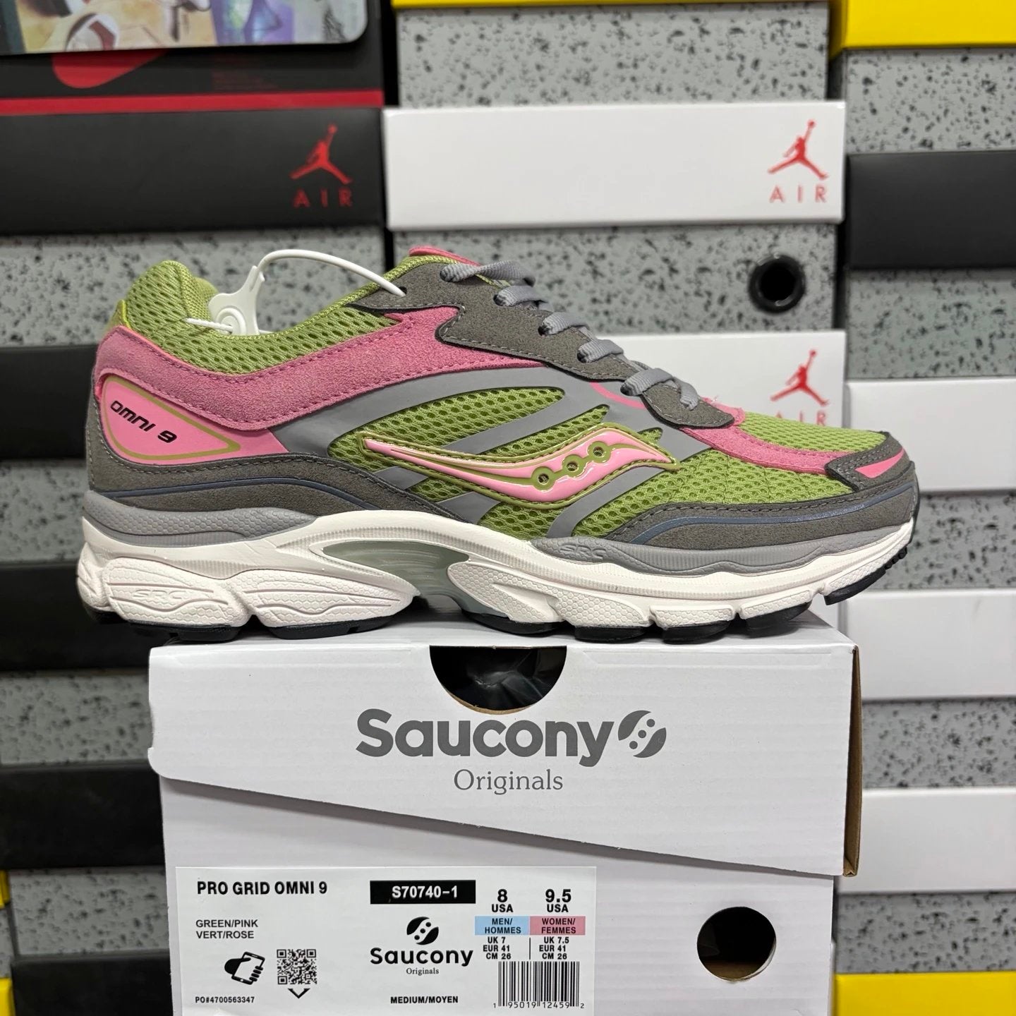 Saucony ProGrid Omni 9 Premium 'Grey Green Pink'
